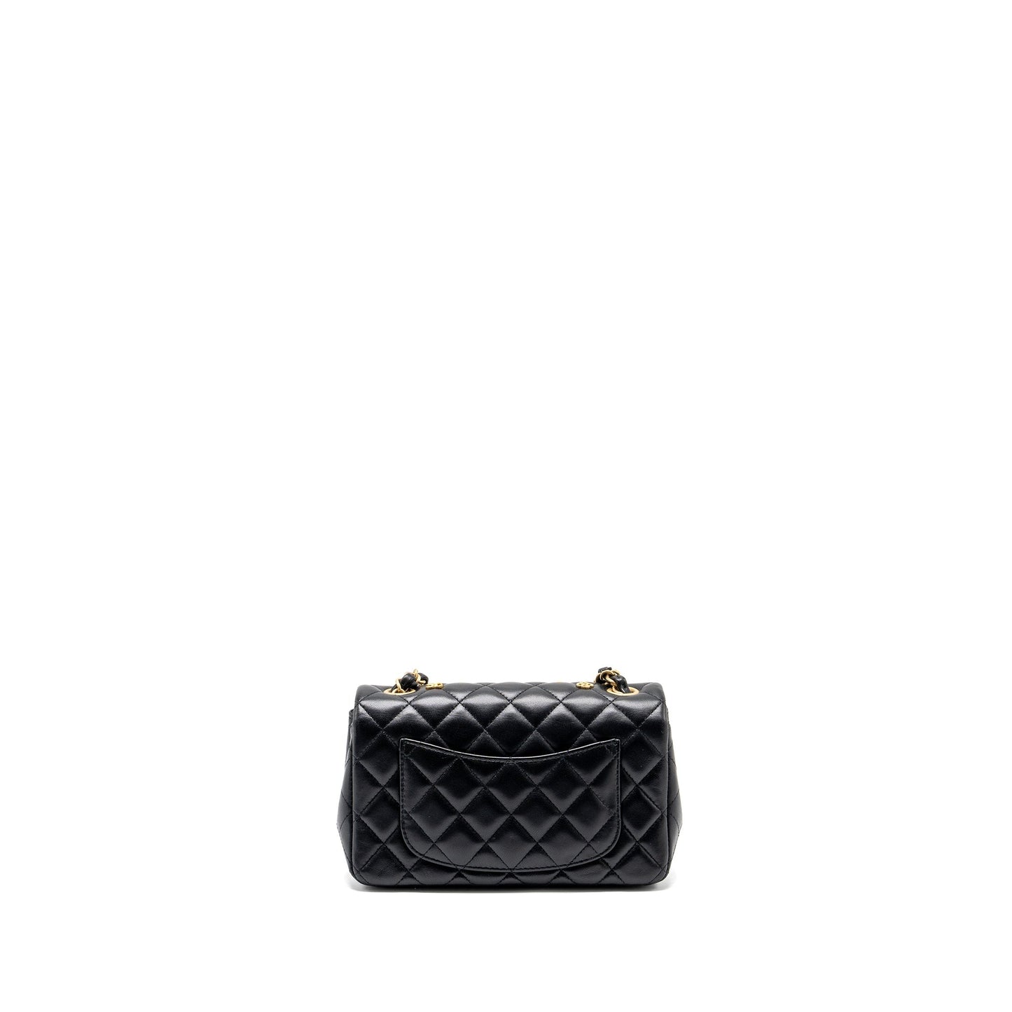 Chanel Egyptian Amulet Rectangular Flap Lambskin GHW Black Shoes