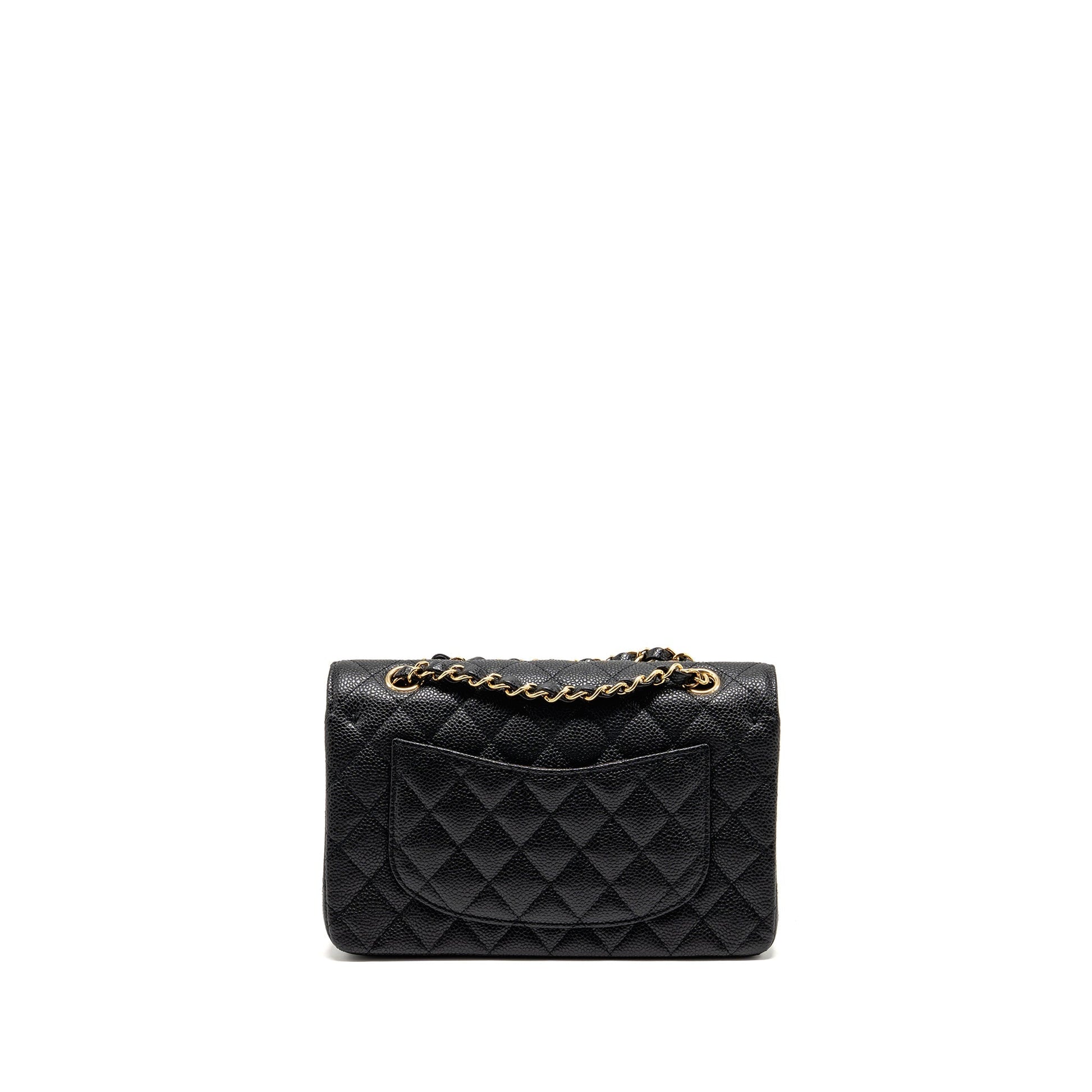 Chanel Classic Double flap caviar GHW microchip Black Small Shoulder Bag Microchip 13