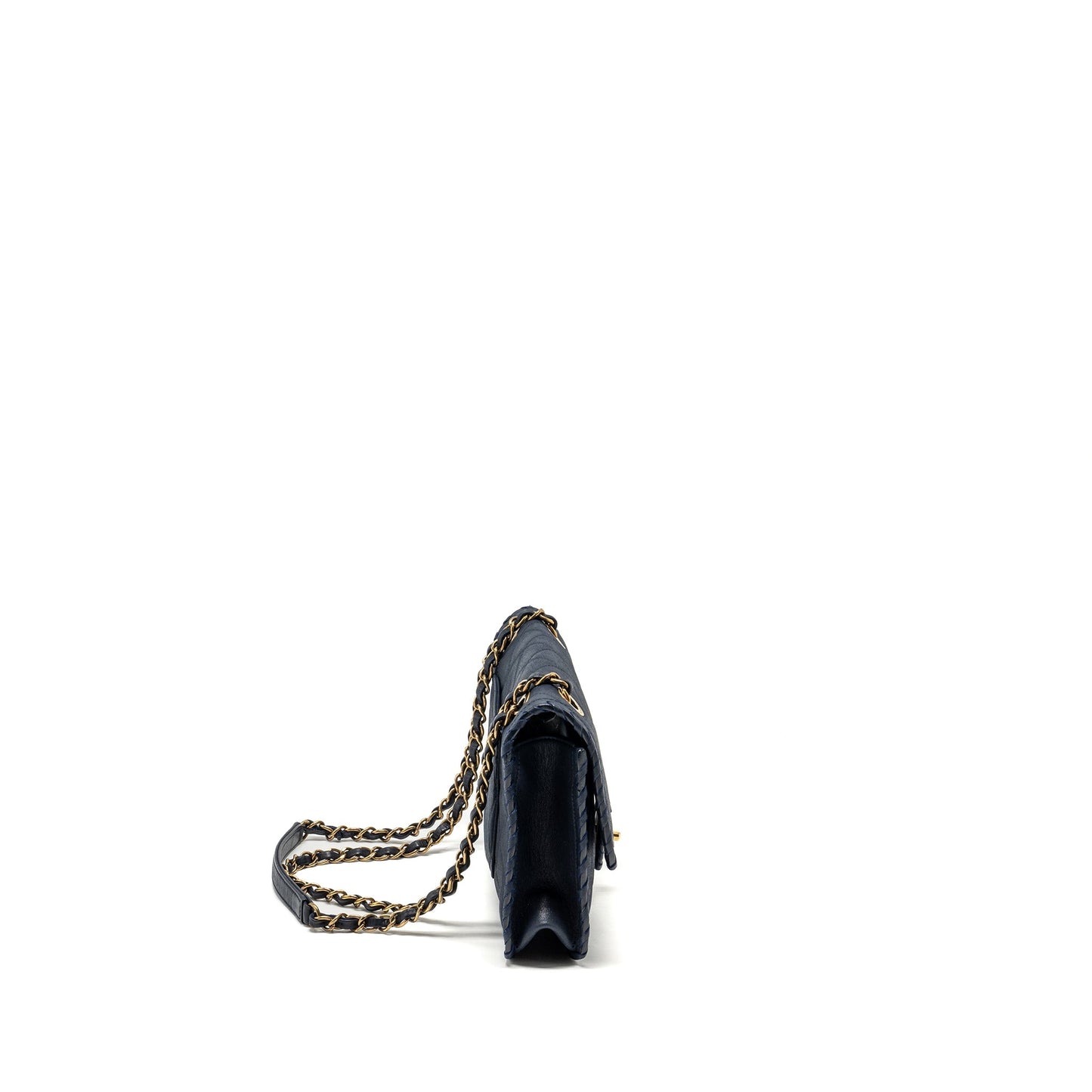 Chanel Seasonal Flap Calfskin Navy GHW Shoulder Bag