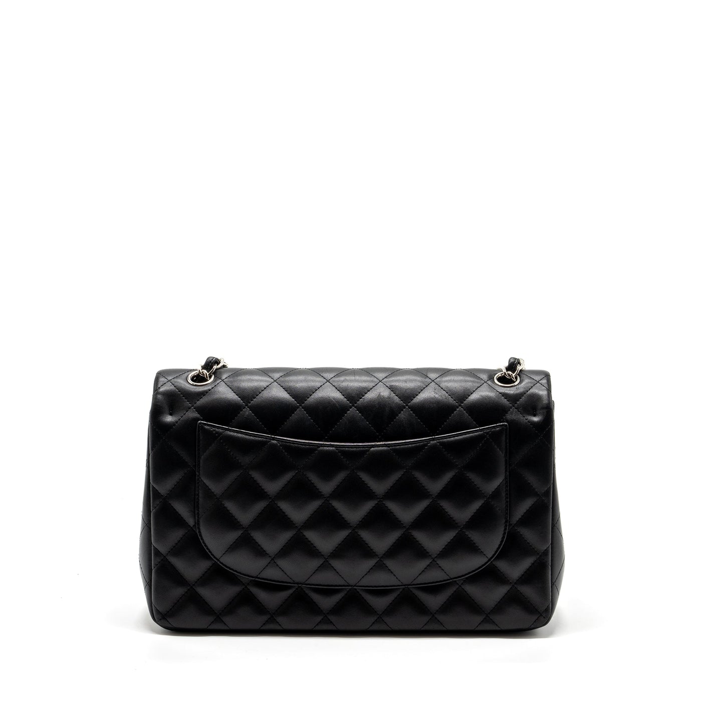 Chanel Jumbo Classic Double Flap Lambskin SHW Black Handbag