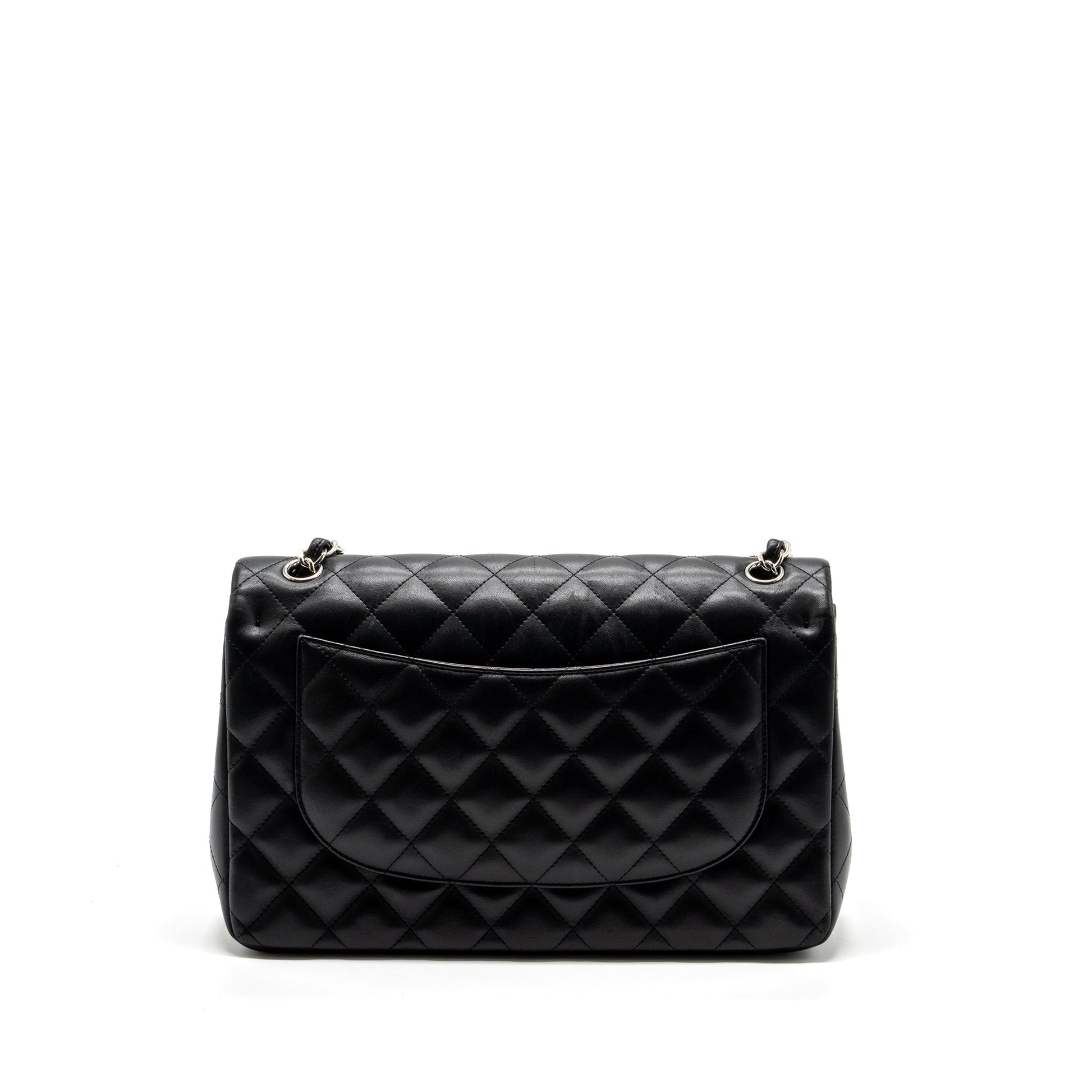 Chanel Jumbo Classic Double Flap Lambskin SHW Black Handbag