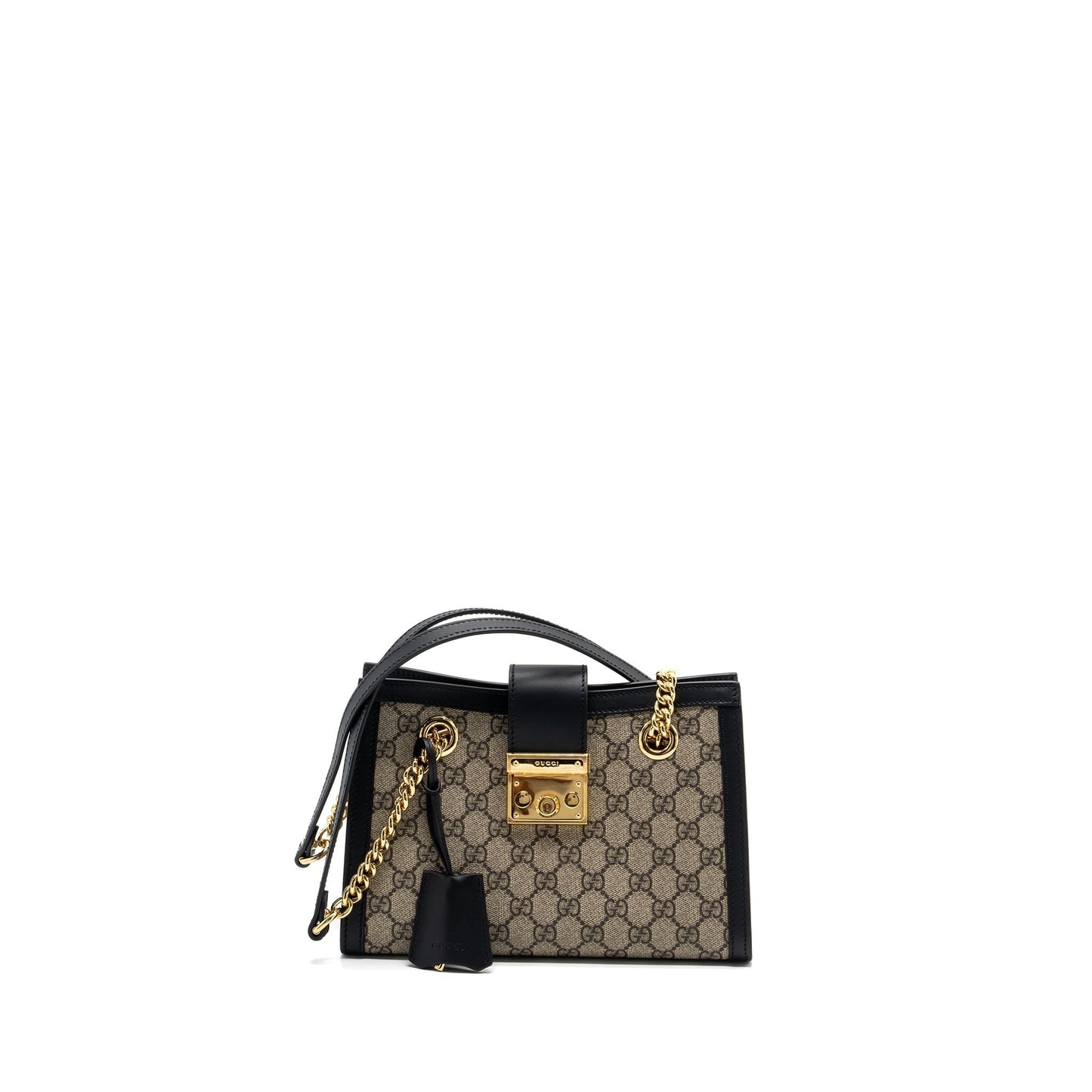 Gucci Padlock Shoulder Bag Supreme Canvas Black Black Ghw