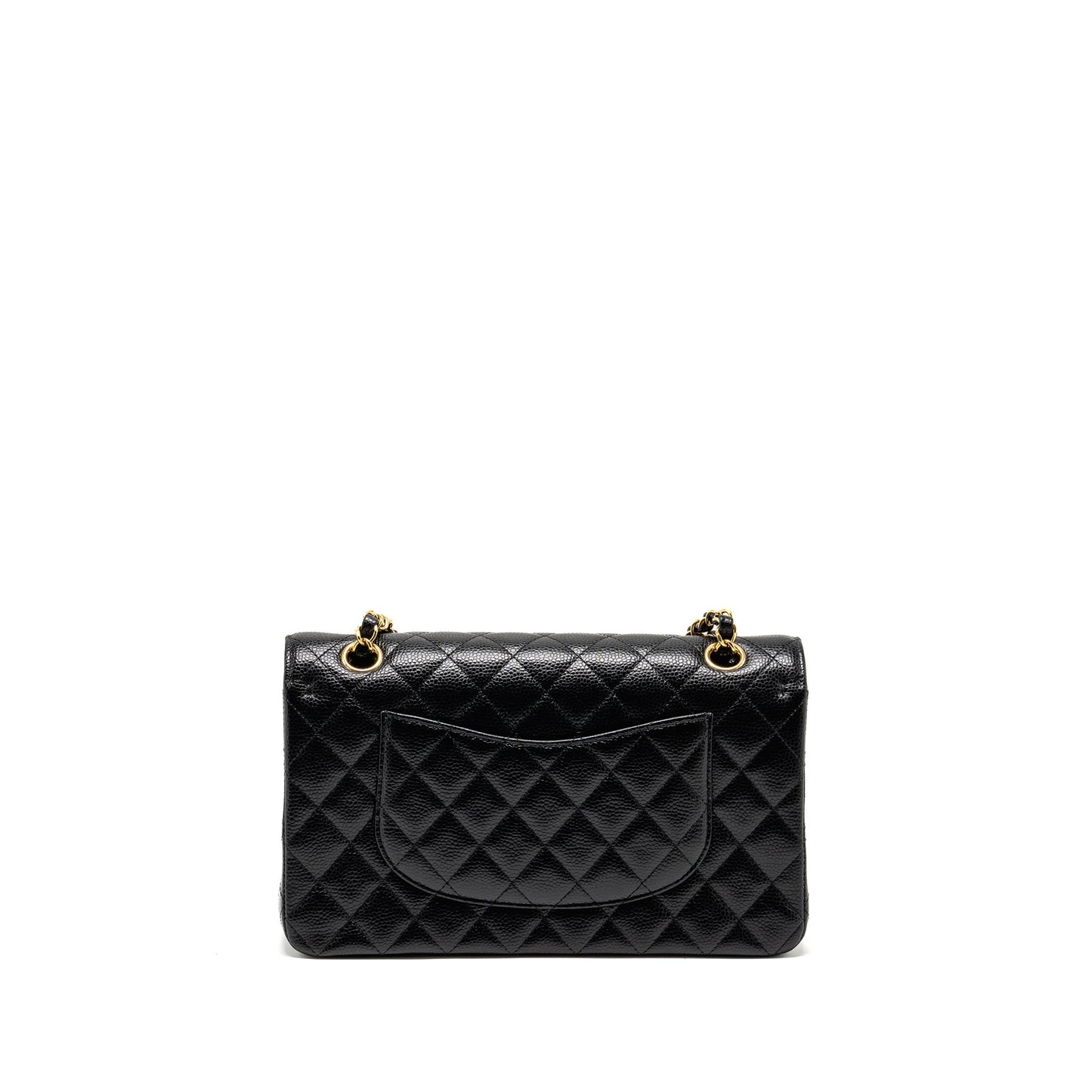 Chanel Classic Double Flap Caviar GHW Microchip Black Shoulder Bag Microchip 10