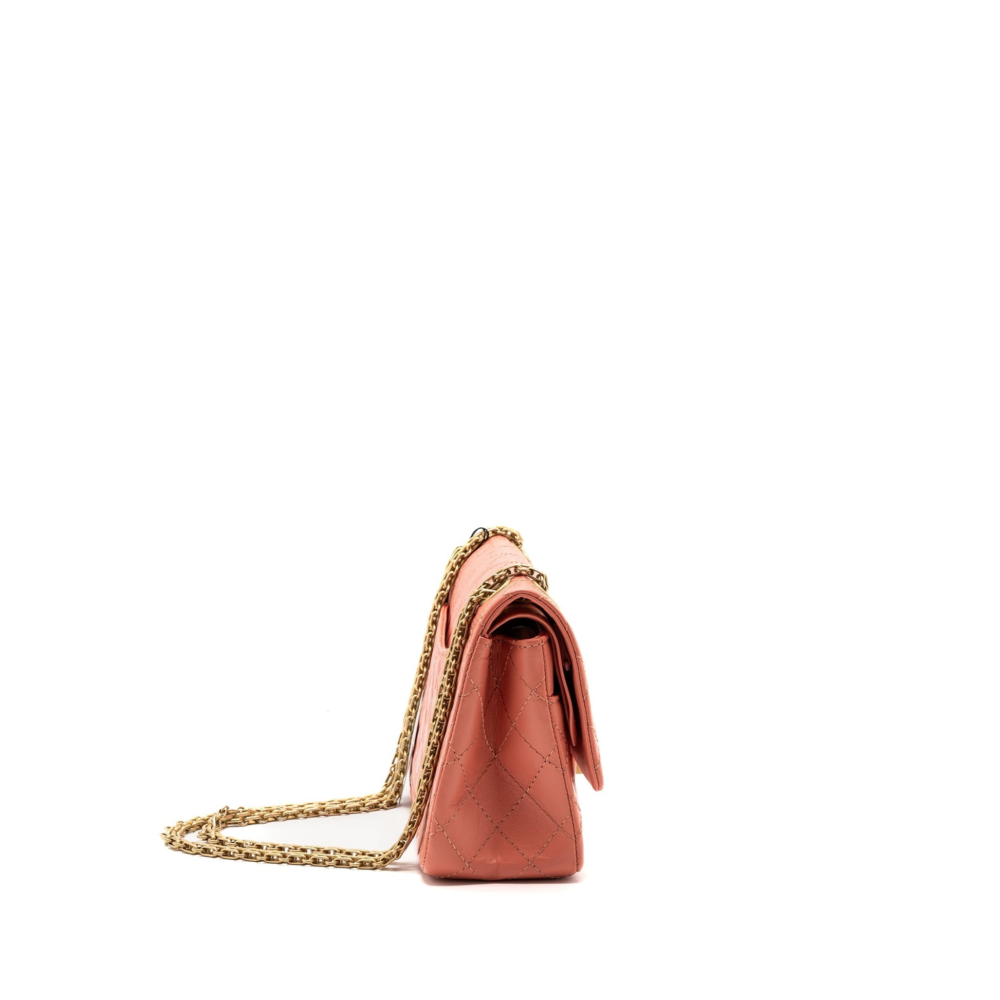 Chanel 2.55 REISSUE FLAP aged calfskin LIGHT Pink Small Shoulder Bag