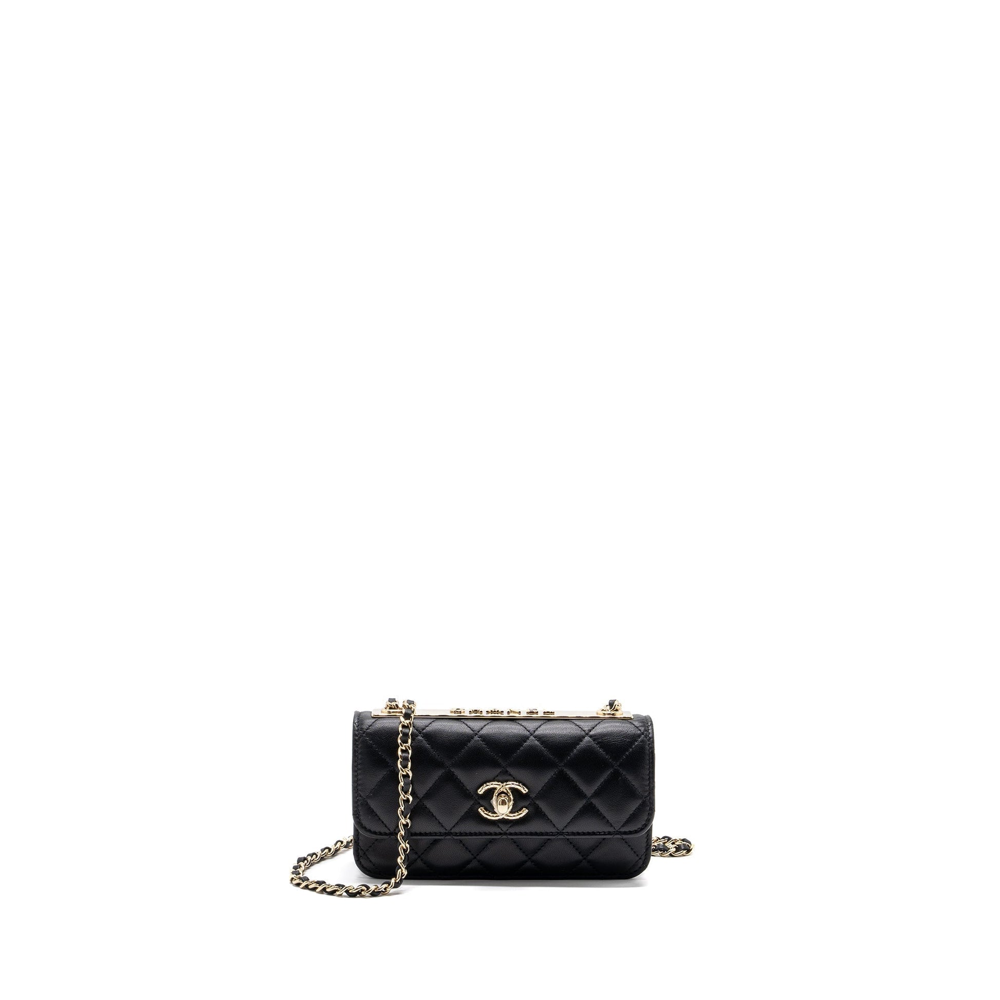 Chanel Trendy CC On Lambskin LGHW microchip Black Wallet Case Microchip 1