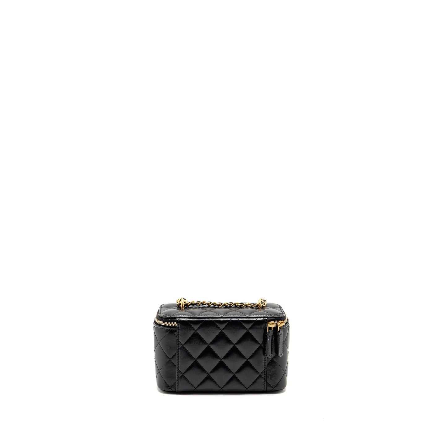 Chanel Long Vanity detail CC Logo Lambskin Black Handbag