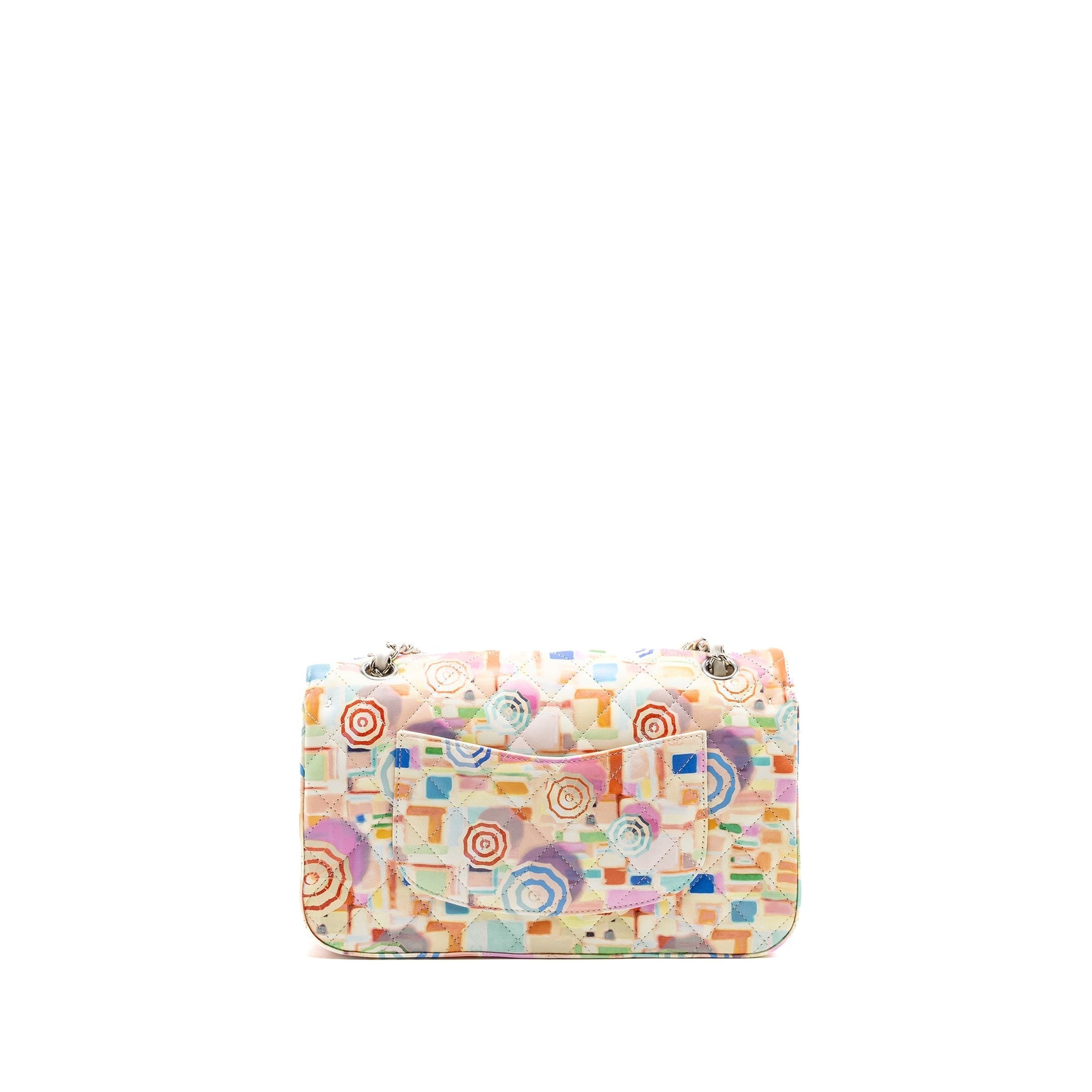 Chanel Double Flap Umbrella Rainbow Print Calfskin Multicolour Shoulder Bag