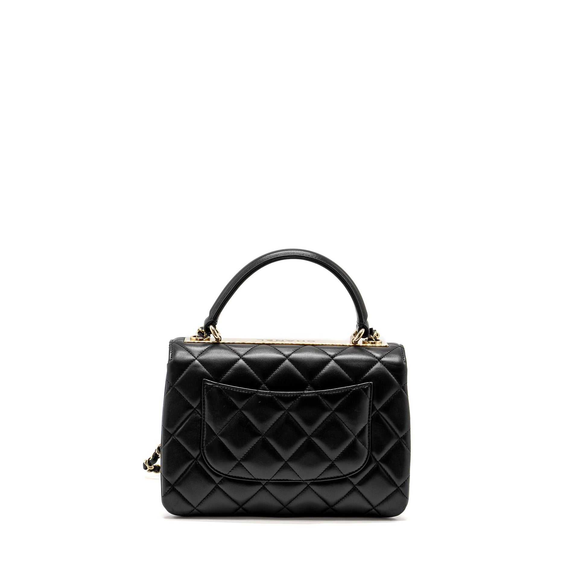 Chanel Top Handle Trendy CC Flap Lambskin Black Shoulder Bag Lghw 2