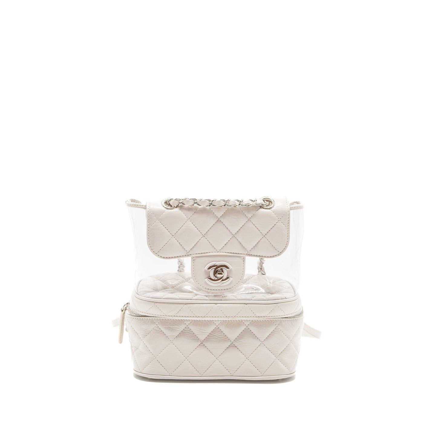 Chanel BACKPACK PVC SHINY CALFSKIN SHW White