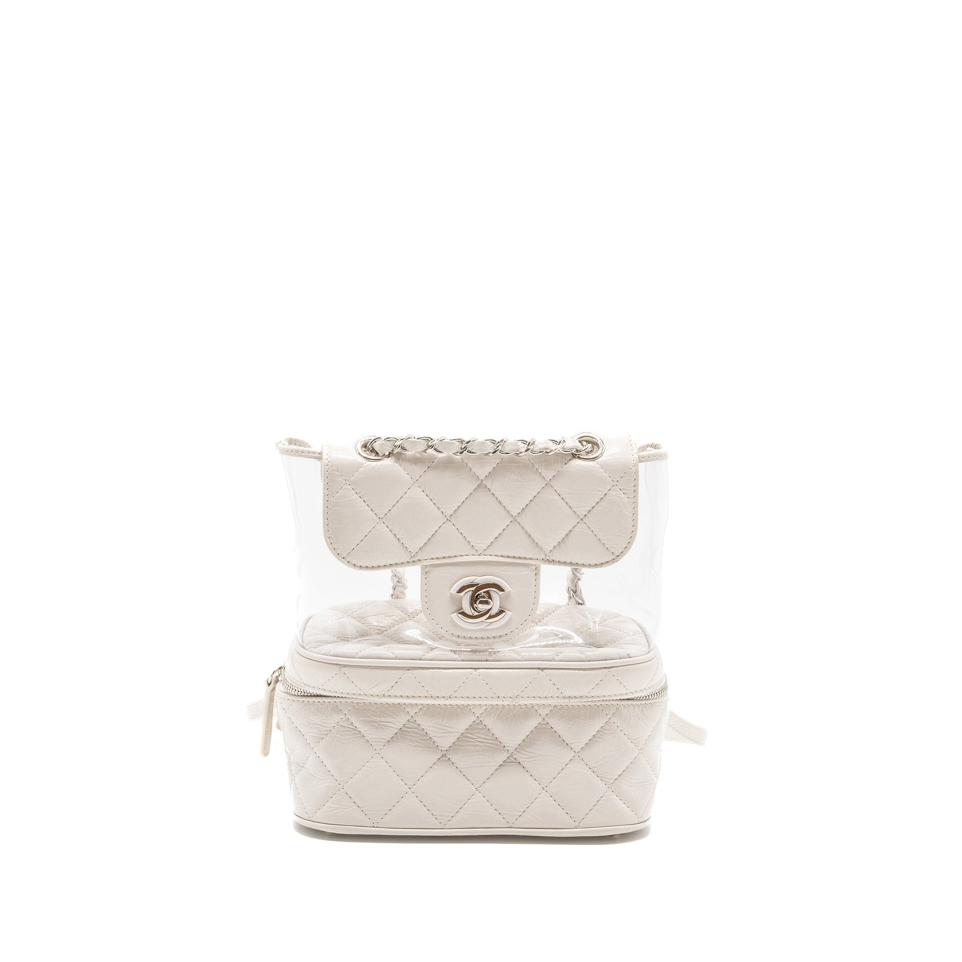Chanel BACKPACK PVC SHINY CALFSKIN SHW White