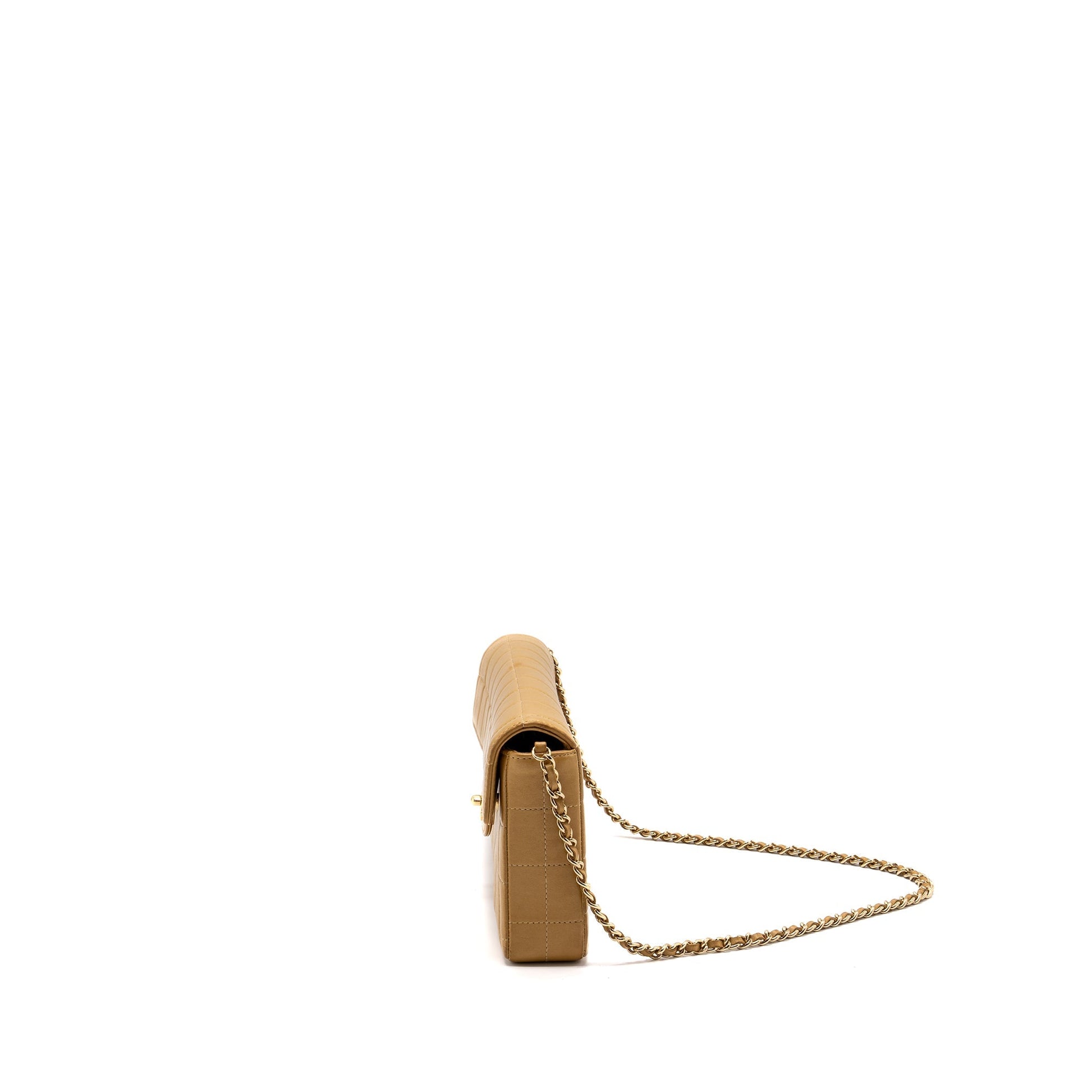 Chanel Flap Dark GHW Beige Shoulder Bag