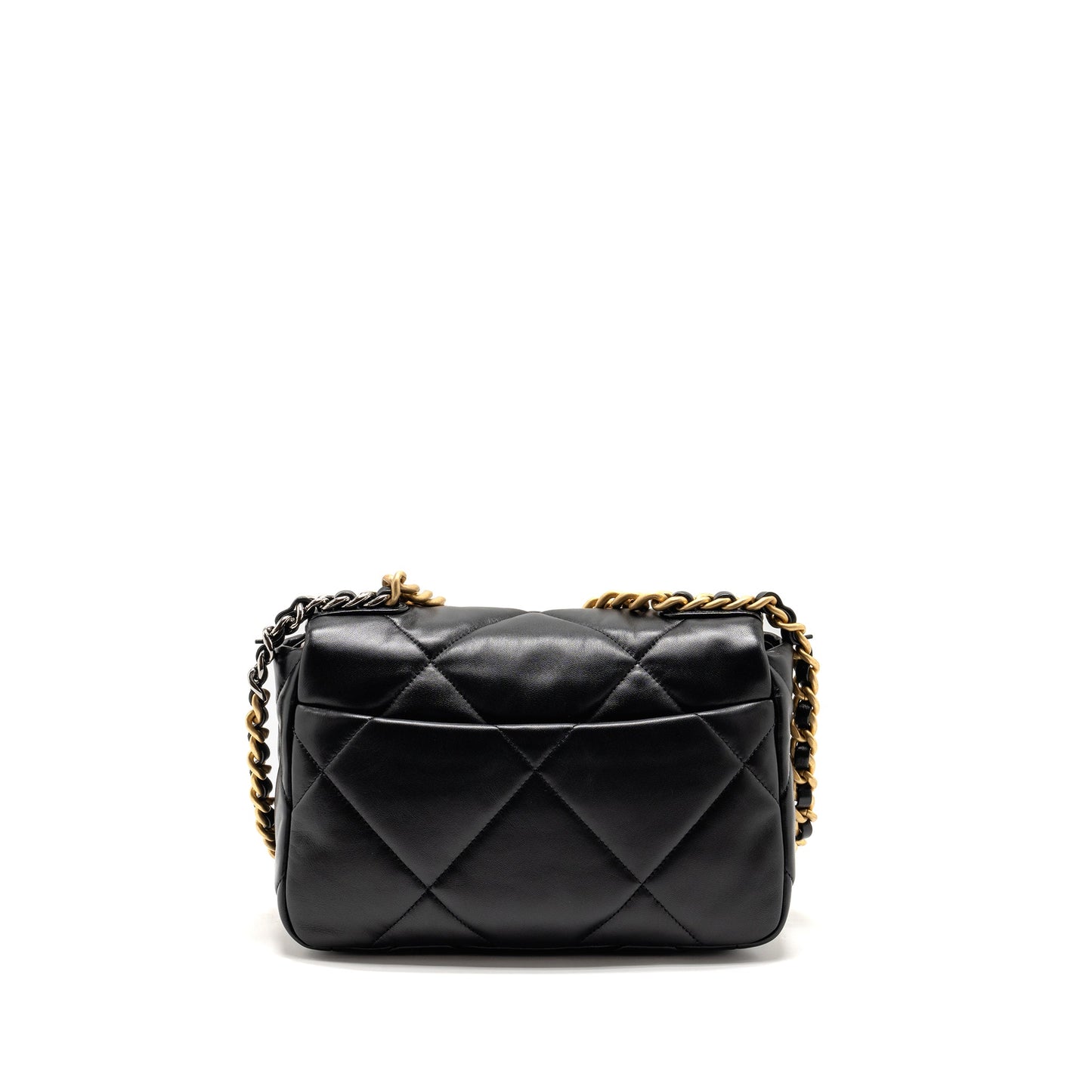 Chanel 19 Lambskin hardware microchip Multicolor Black Small Handbag