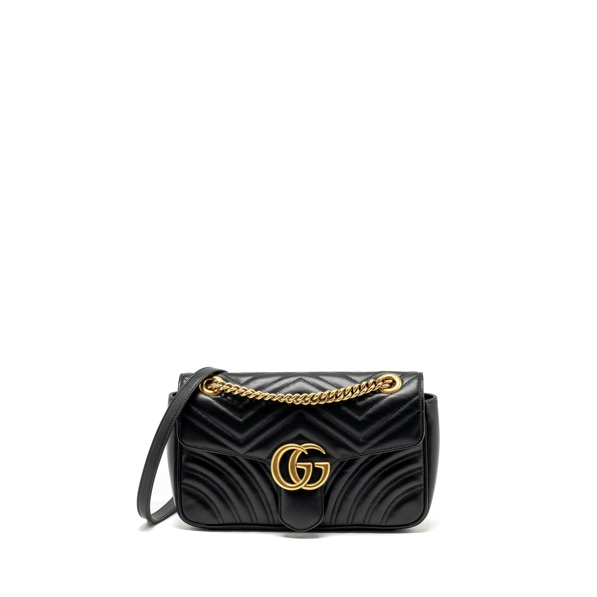 Gucci Marmont Bag Black Small Travel Bag Ghw 1