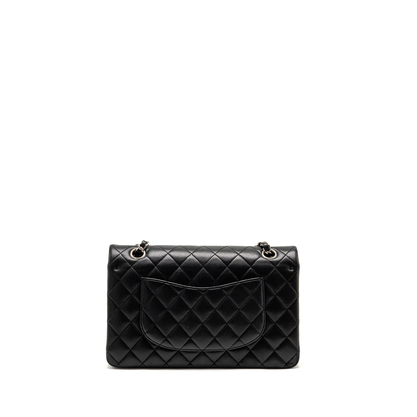 Chanel Classic Double Flap Lambskin SHW Black Shoulder Bag Shw 2