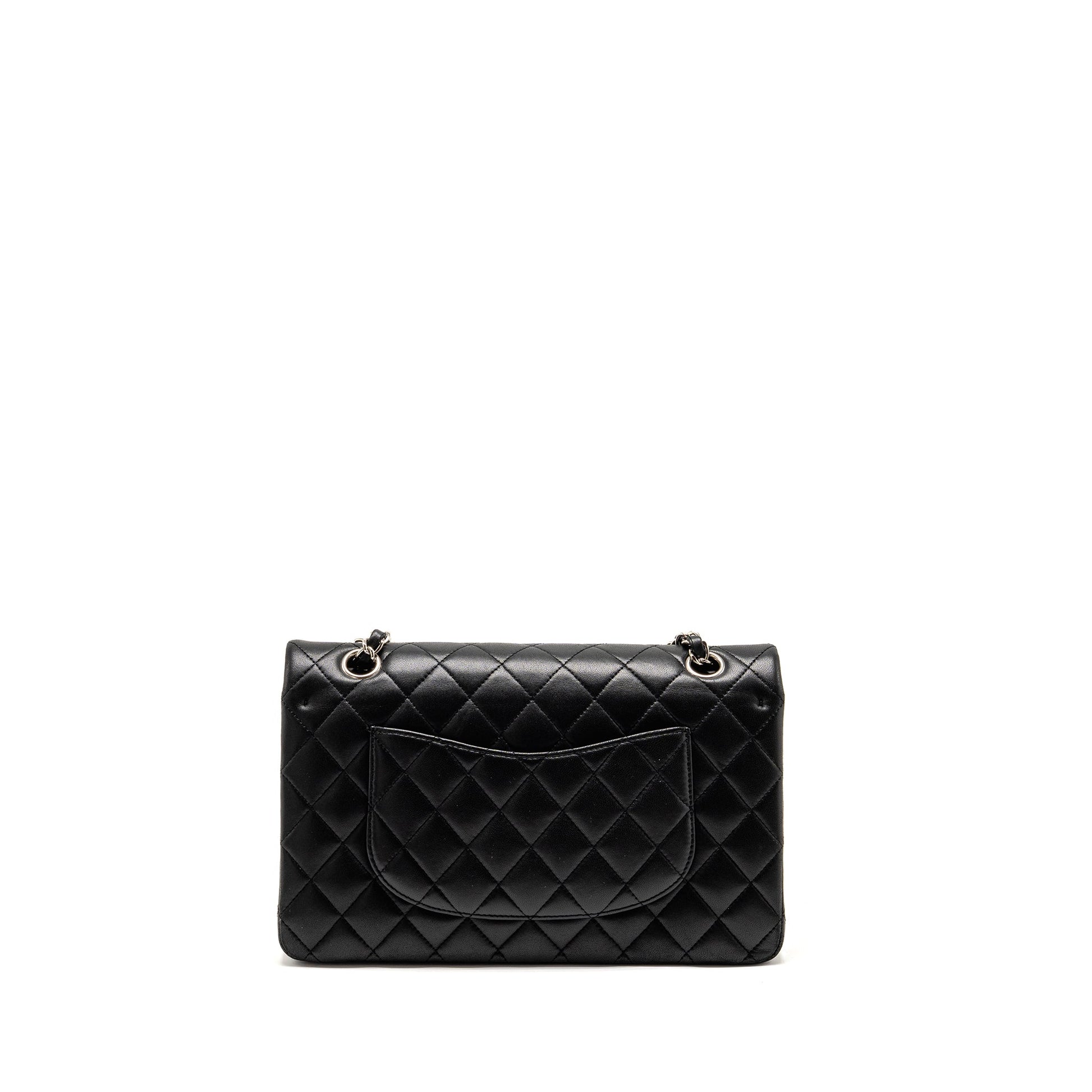 Chanel Classic Double Flap Lambskin SHW Black Shoulder Bag Shw 2