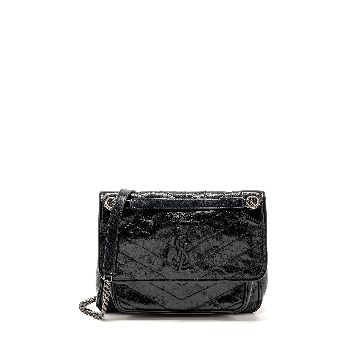 YSL Saint Laurent Niki Purse Calfskin Black Medium Travel Bag