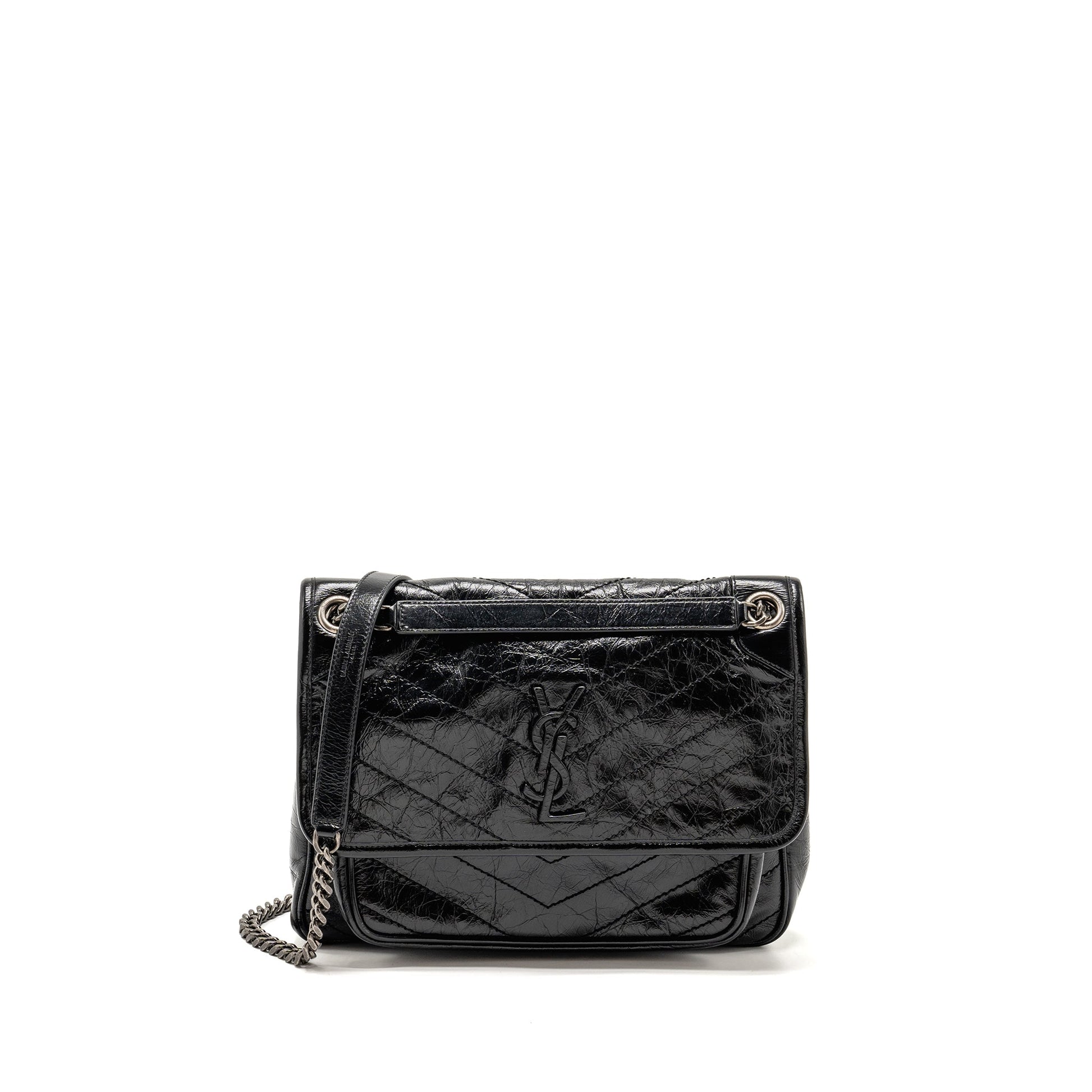 YSL Saint Laurent Niki Purse Calfskin Black Medium Travel Bag