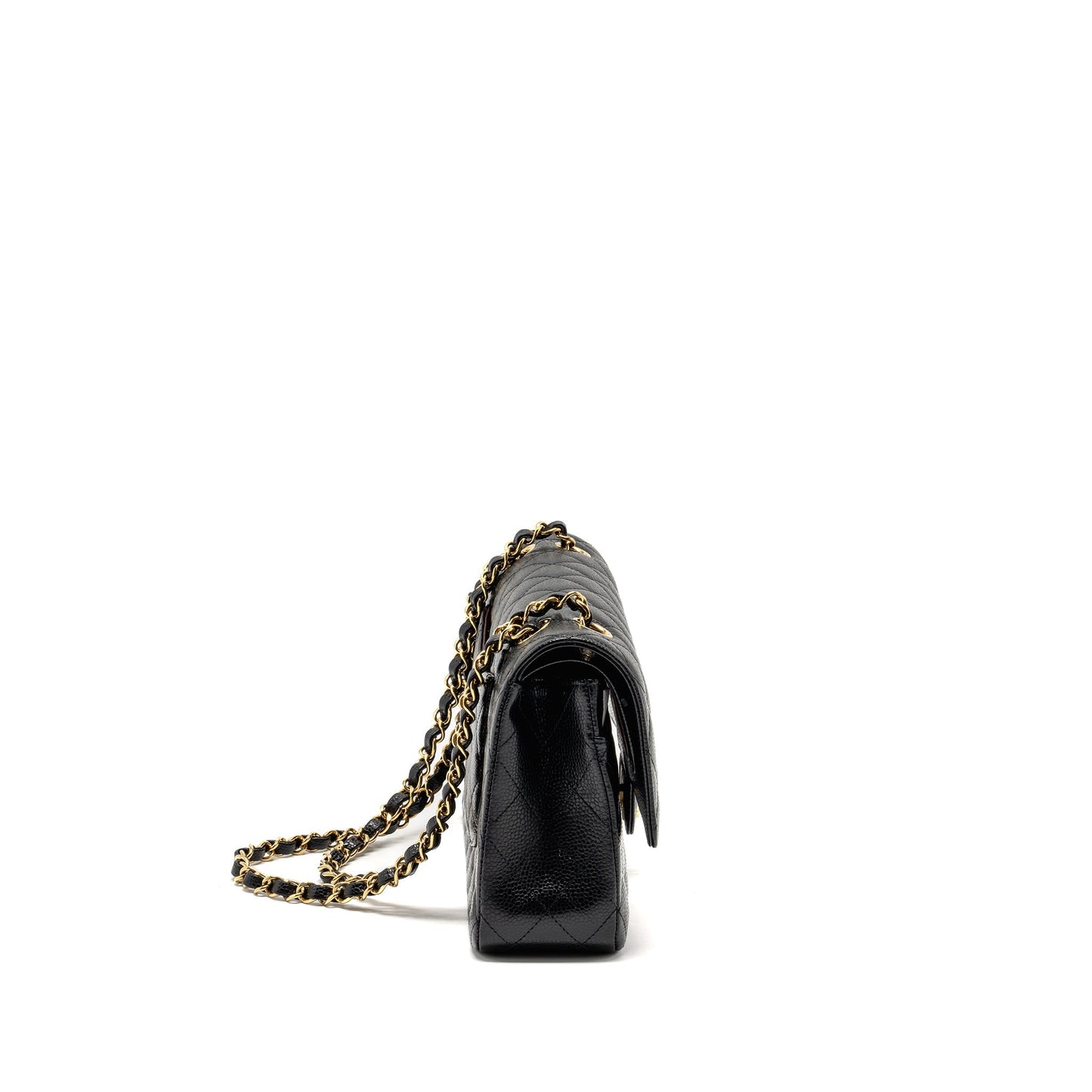 Chanel Classic Double Flap Caviar GHW Microchip Black Shoulder Bag Microchip 10