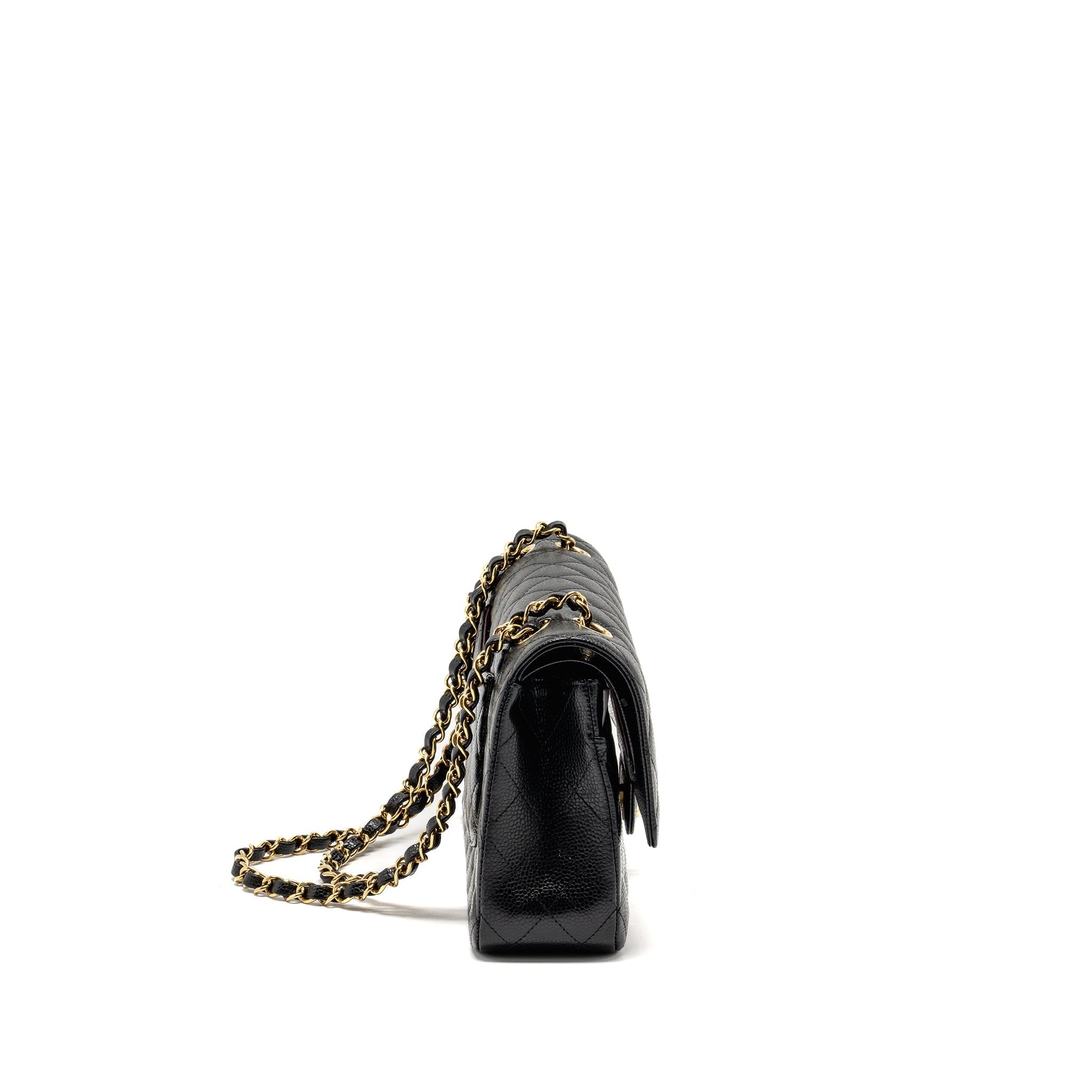 Chanel Classic Double Flap Caviar GHW Microchip Black Shoulder Bag Microchip 10