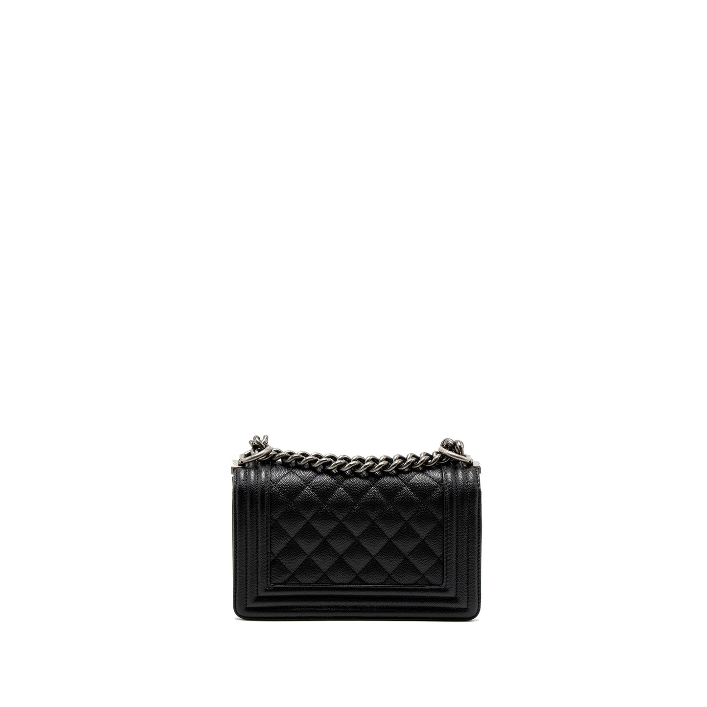 Chanel Boy Caviar SHW Microchip Black Small Handbag