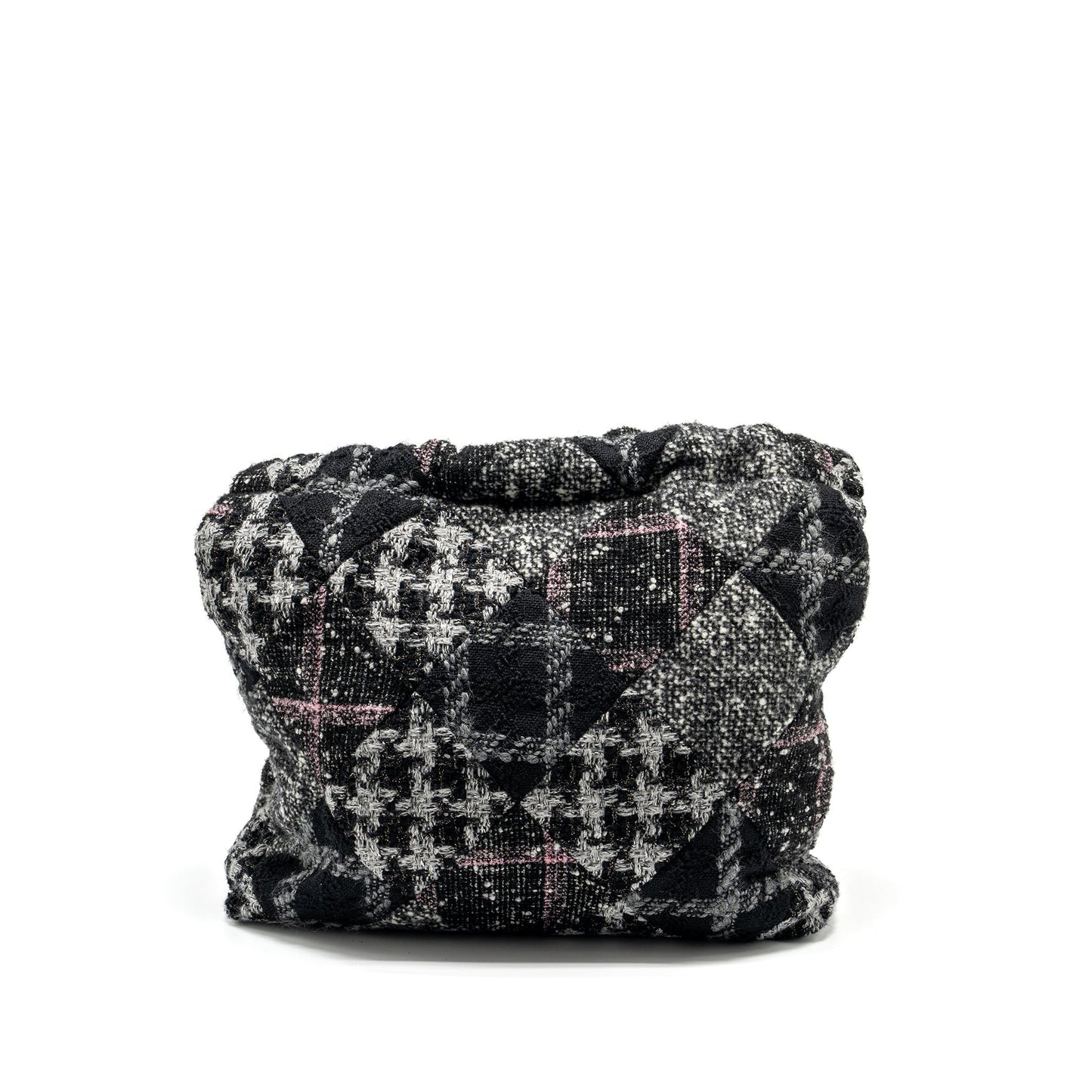 Chanel 22 fabric tweed GHW microchip Multicolour Handbag
