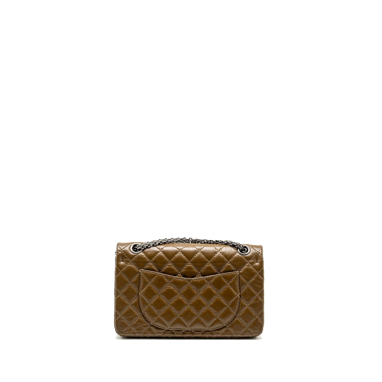 Chanel 2.55 reissue flap calfskin khaki ruthenium Small Shoulder Bag