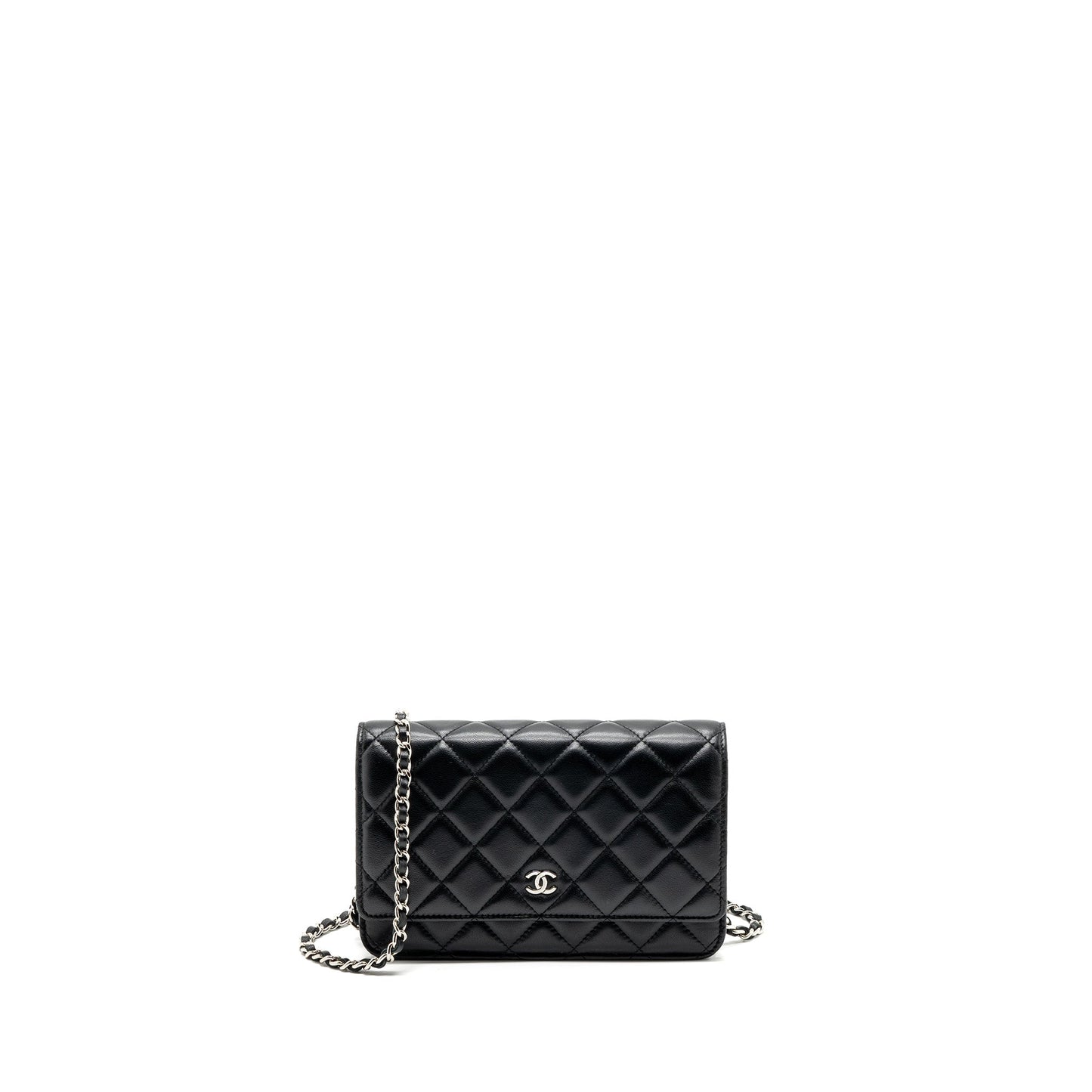 Chanel Classic on Lambskin SHW Black Wallet Case Shw 2