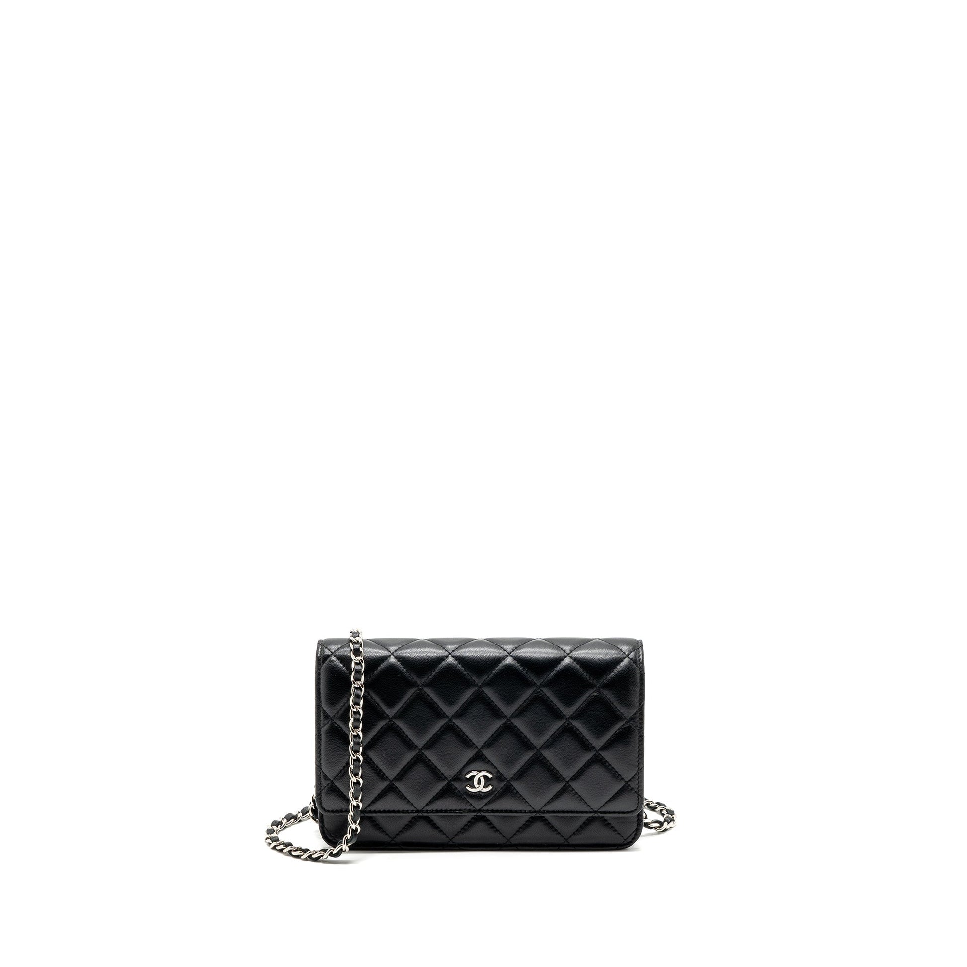 Chanel Classic on Lambskin SHW Black Wallet Case Shw 2