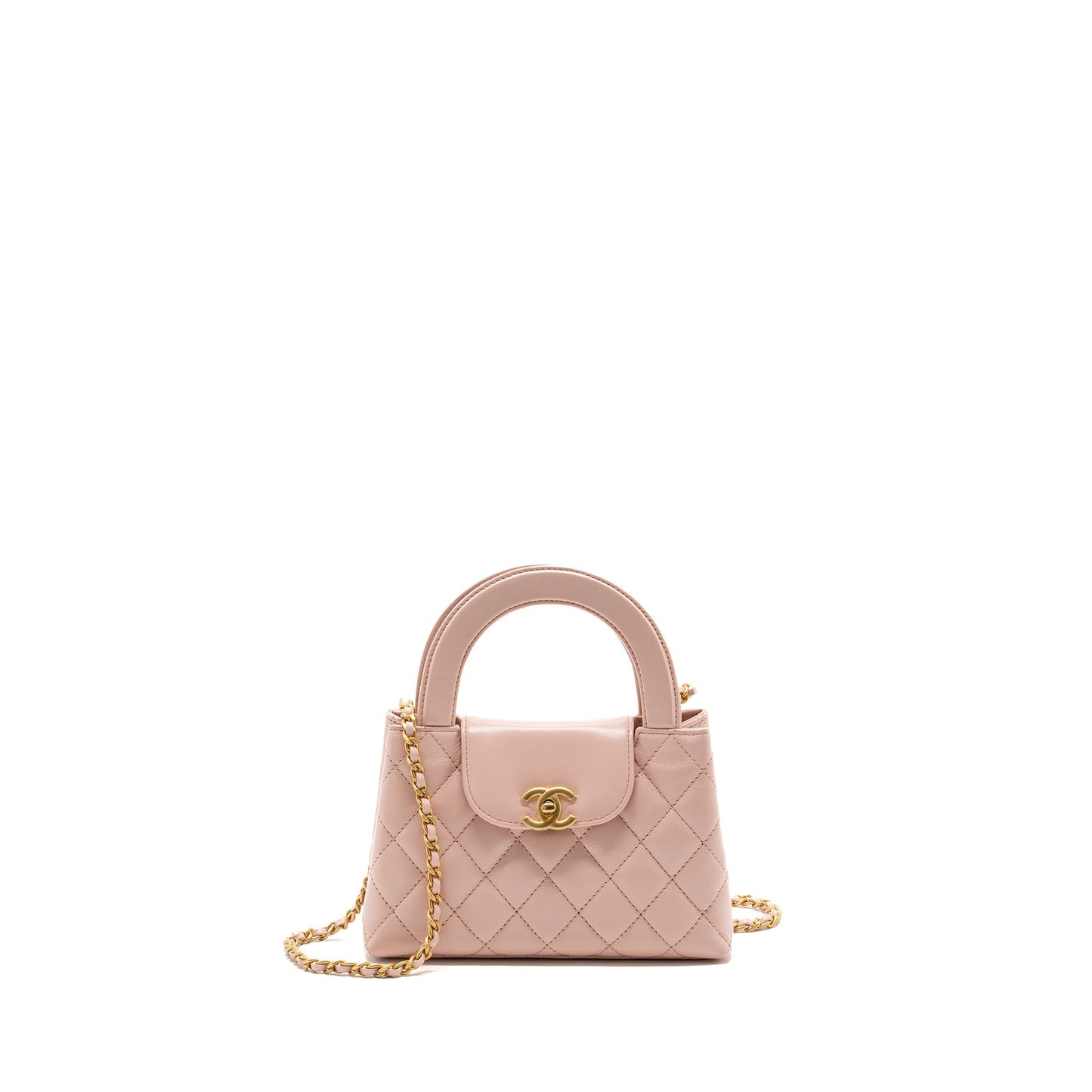Chanel 23k Shopping Calfskin Light GHW Microchip Pink Tote Bag