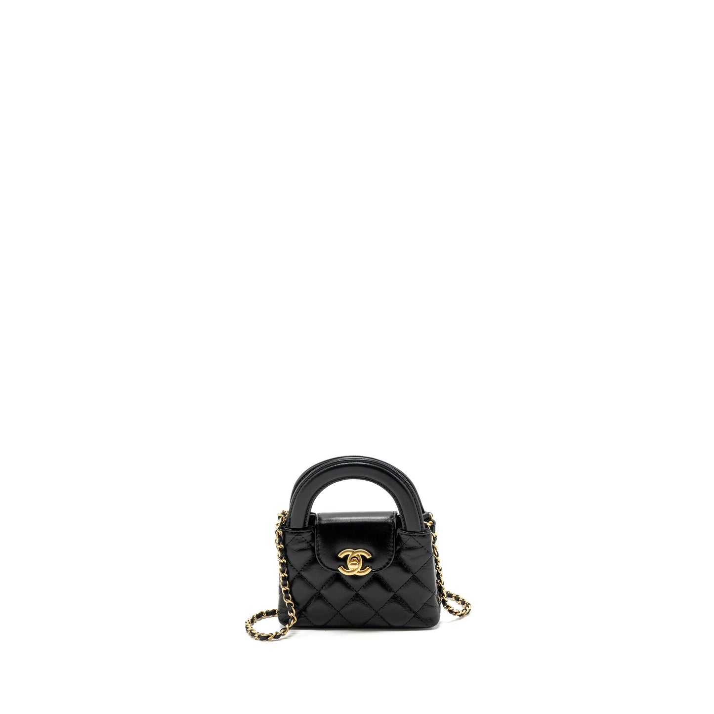 Chanel 23k Nano Shopping Calfskin GHW microchip Black Tote Bag