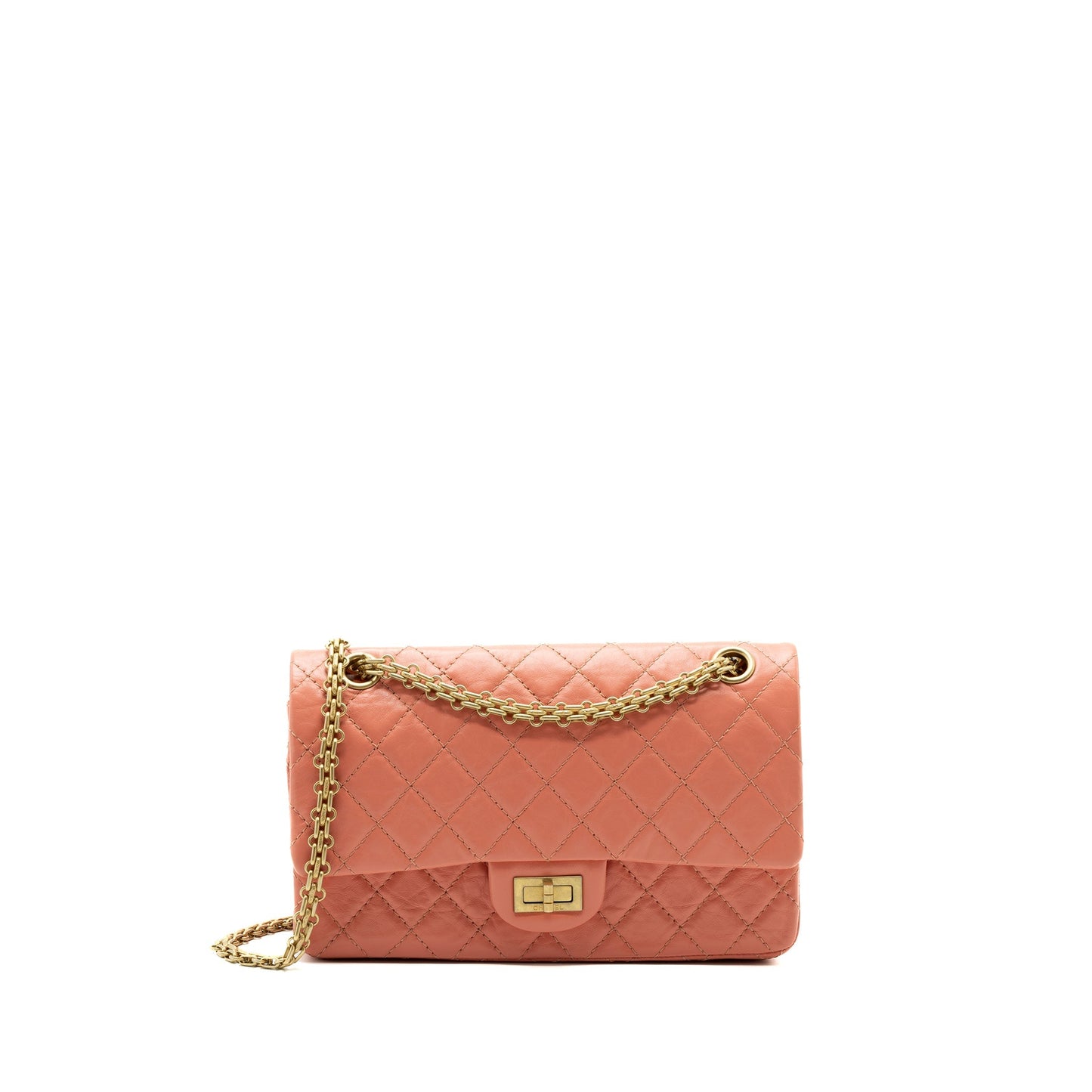 Chanel 2.55 REISSUE FLAP aged calfskin LIGHT Pink Small Shoulder Bag