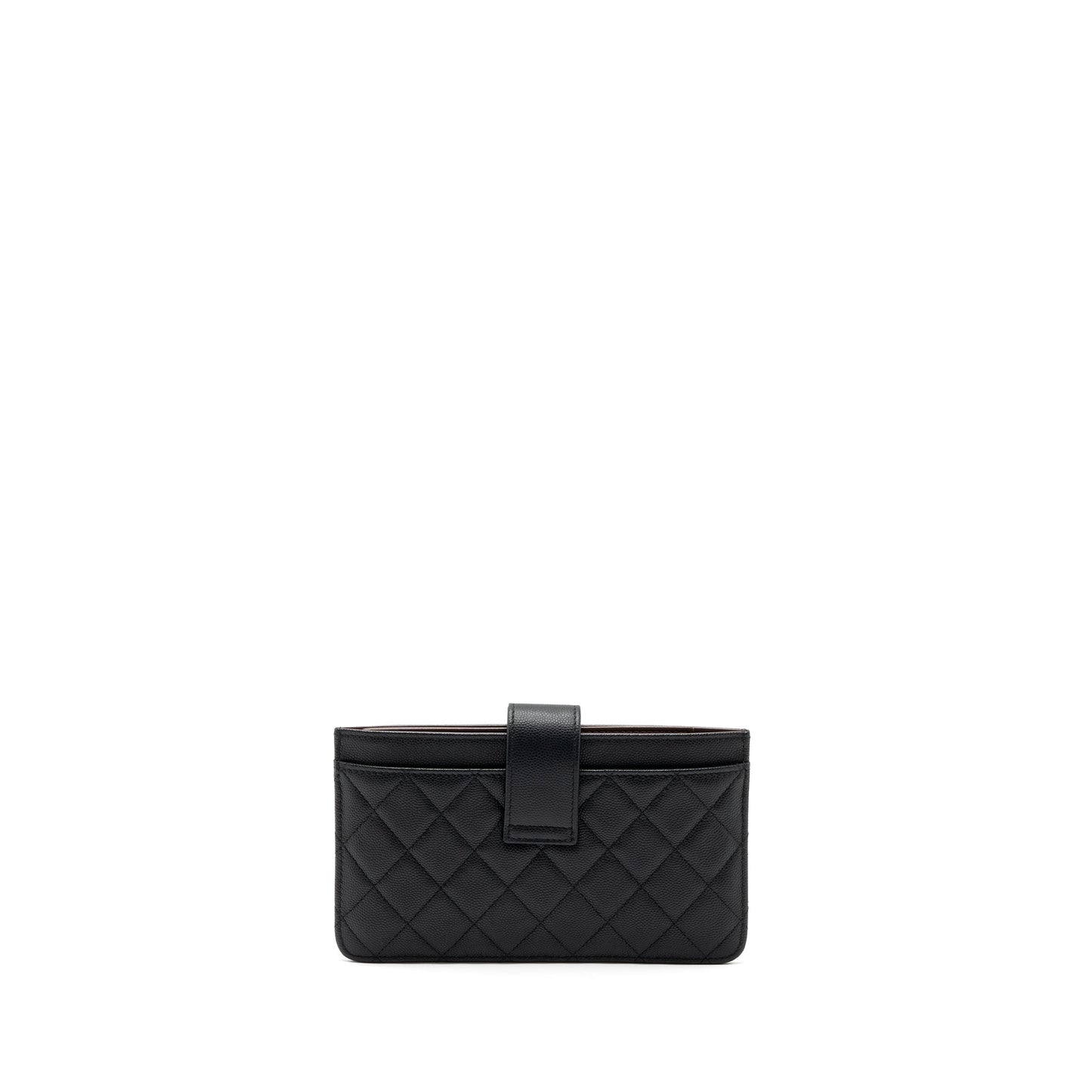 Chanel Caviar LGHW Black Wallet Case