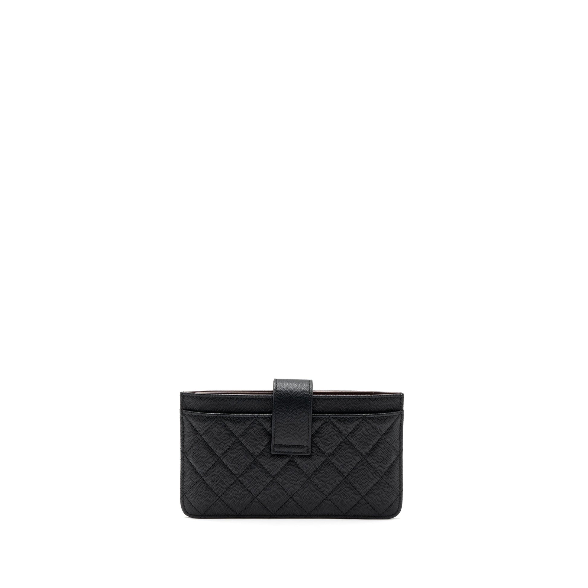 Chanel Caviar LGHW Black Wallet Case