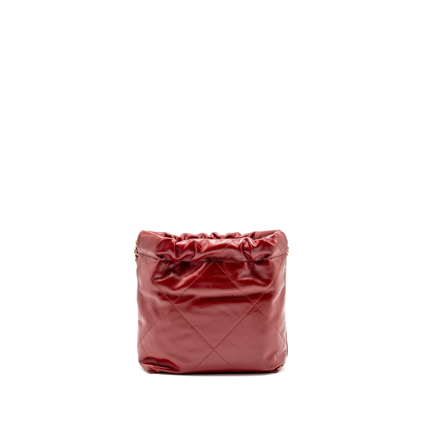 Chanel 22 Shiny Calfskin GHW Microchip Red Mini Bag