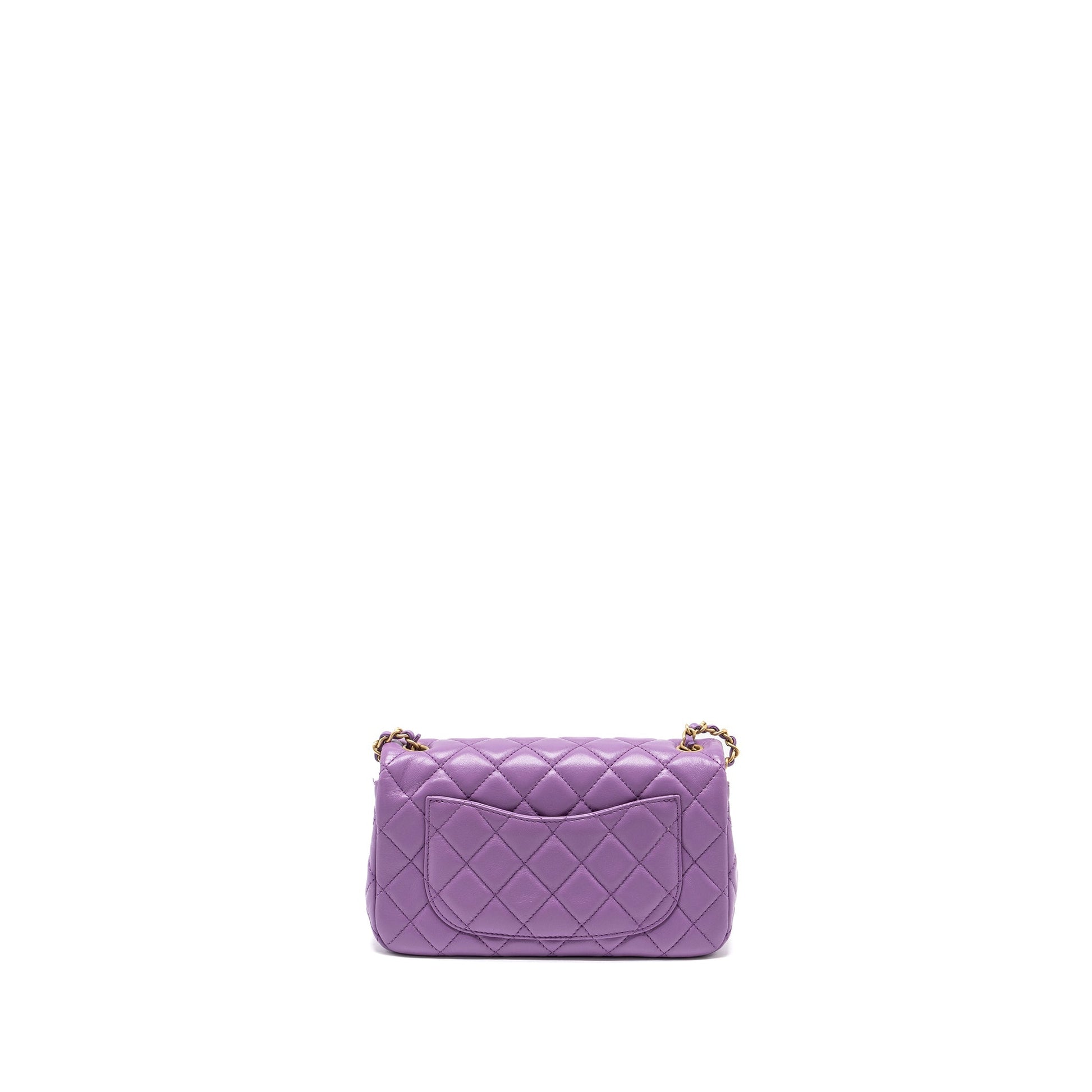 Chanel 22s Pearl Crush Rectangular Flap Lambskin Shoulder Bag