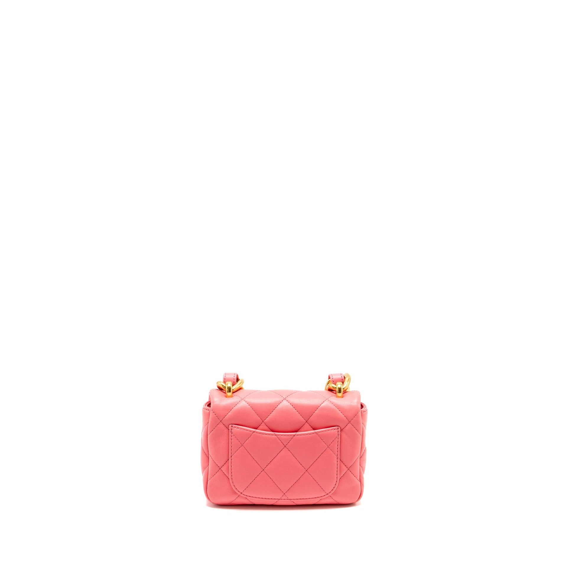 Chanel Funky Town Flap Lambskin GHW Microchip Pink Shoulder Bag