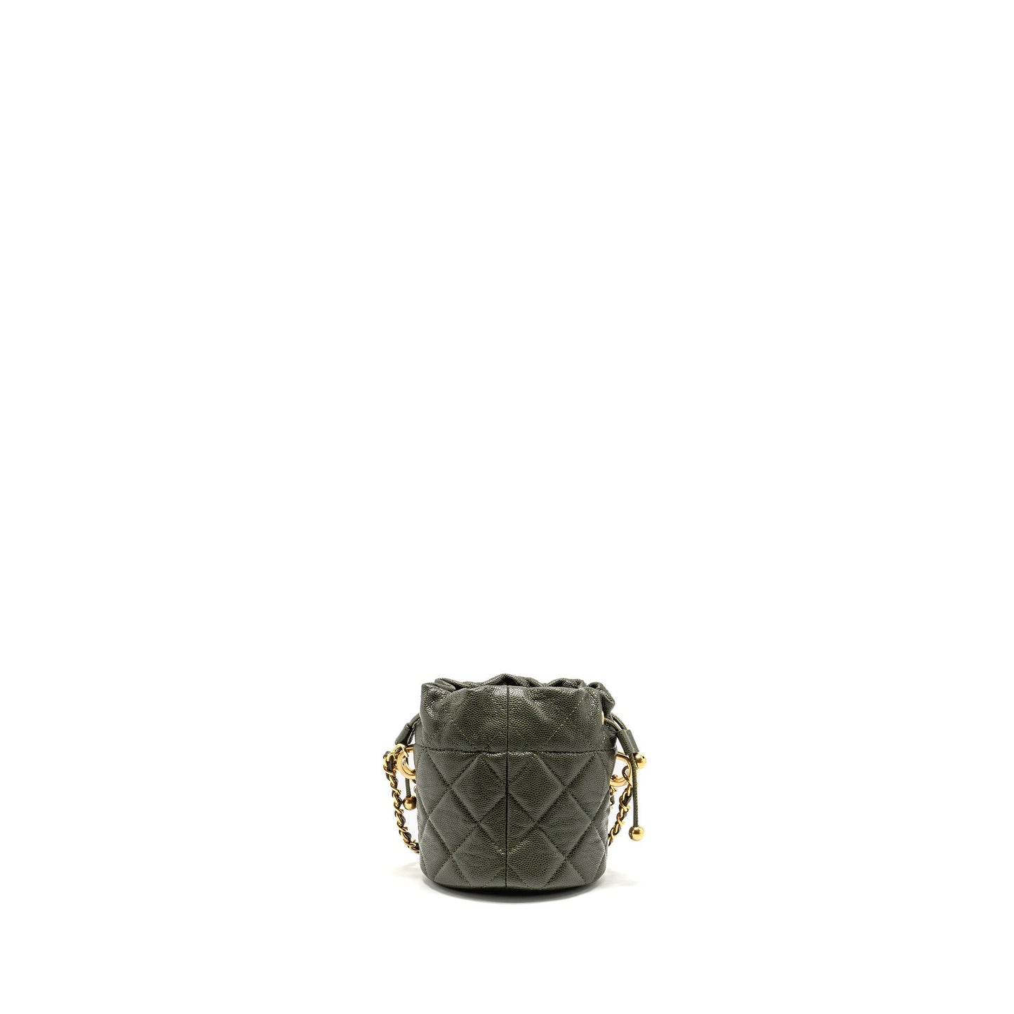 Chanel Bucket caviar dark GHW microchip Green Bucket Bag