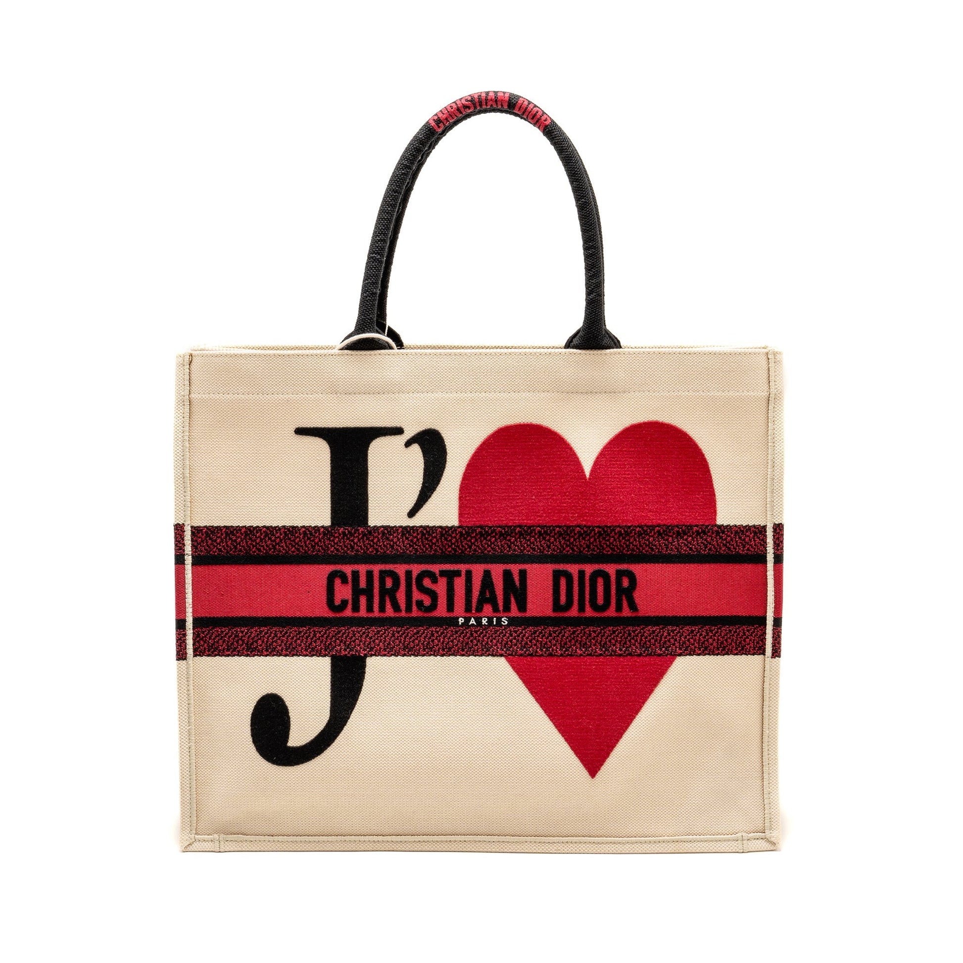 Dior amour Valentines Je TâAime Limited Edition Book Canvas Large Tote Bag