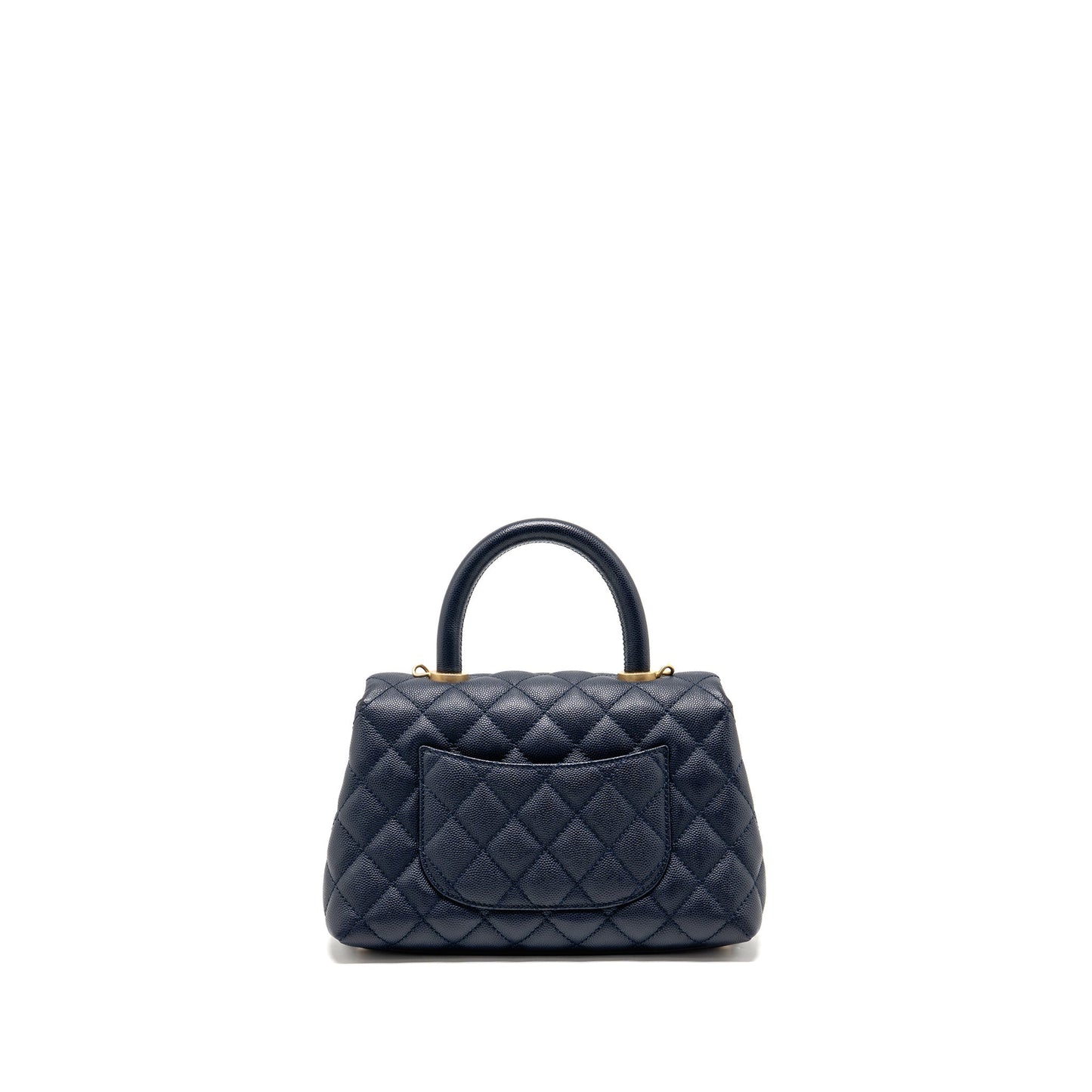Chanel Coco Handle Caviar Navy GHW Small Handbag