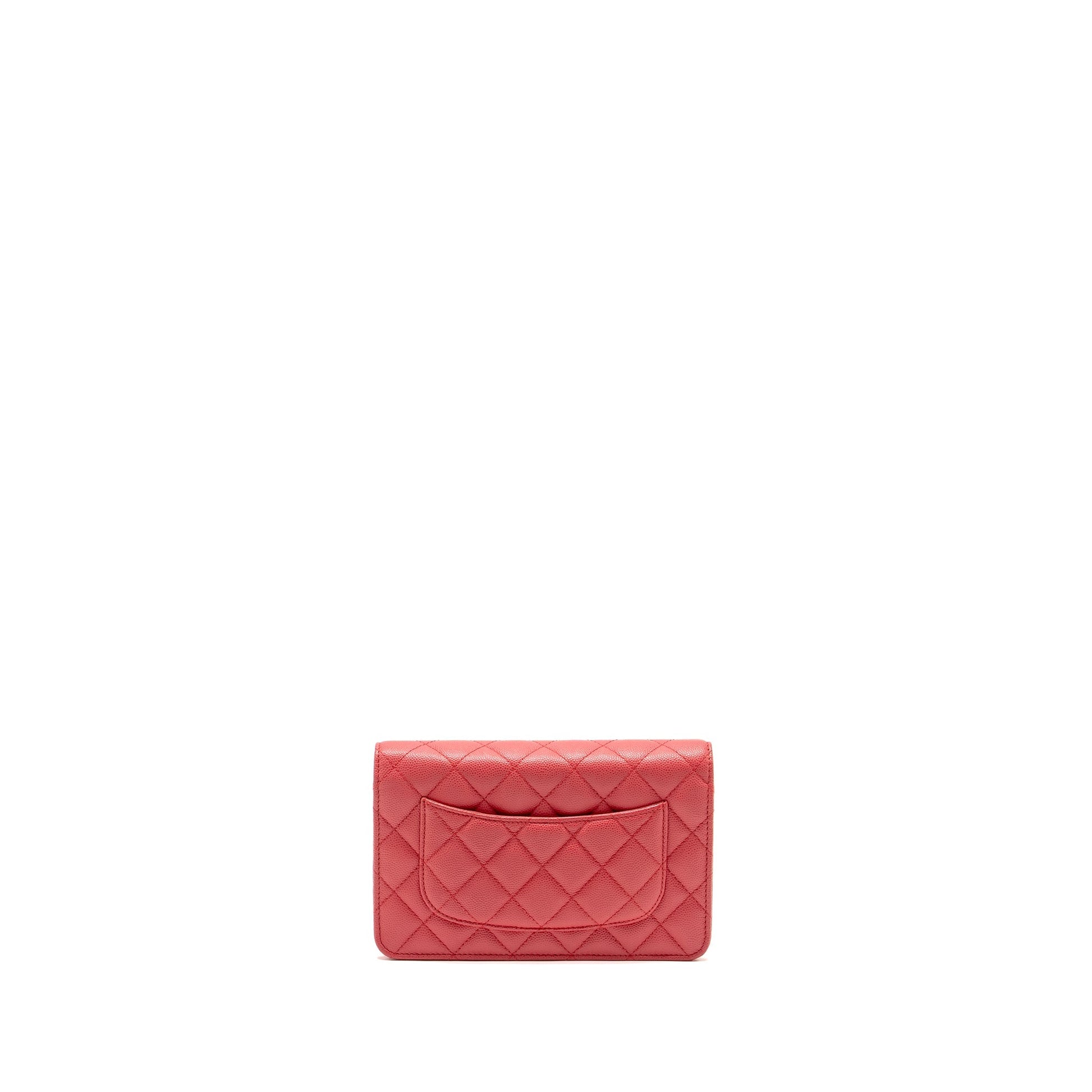 Chanel Classic on Caviar GHW Pink Wallet Case