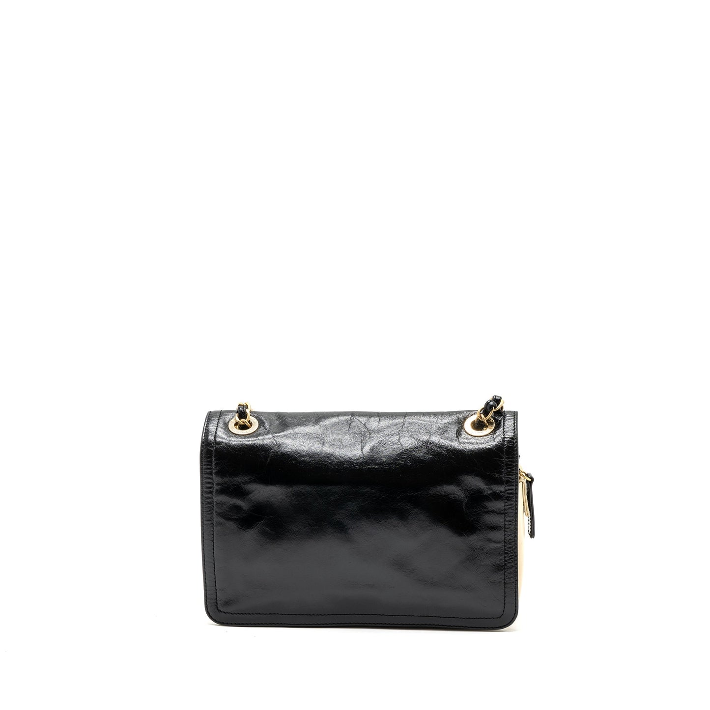 Chanel Mix Flap Cream GHW Black Beige Leather Shoulder Bag