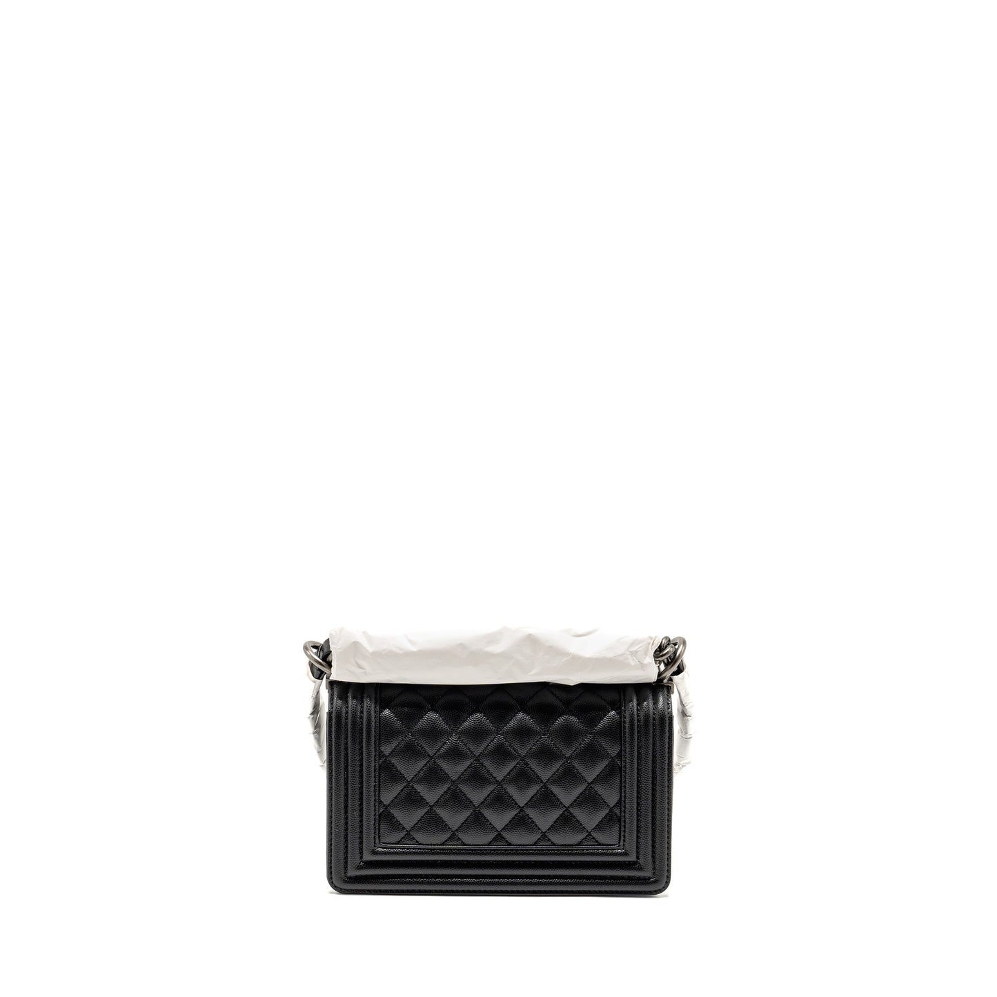 Chanel Boy Caviar Ruthenium SHW Microchip Black Small Handbag Microchip 1