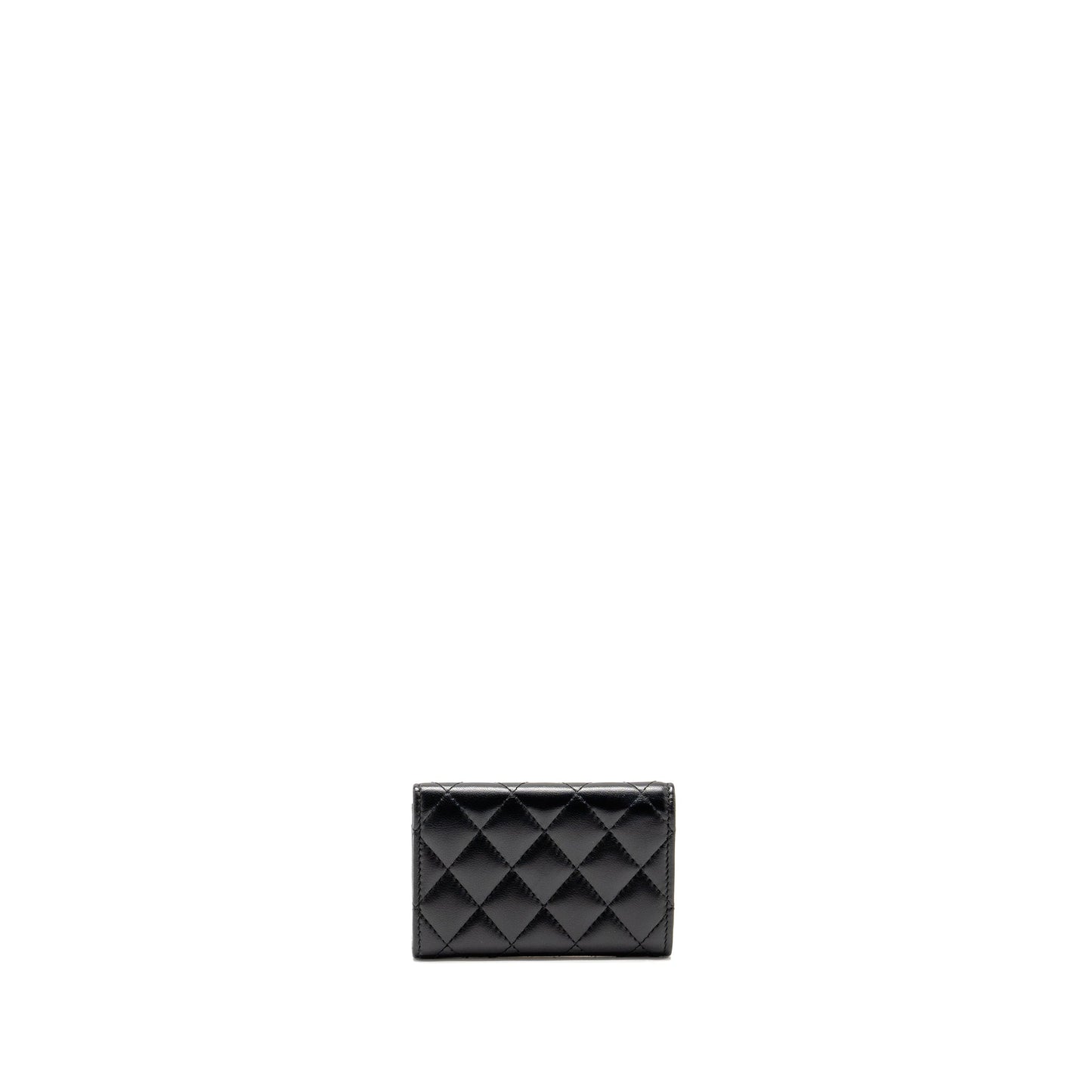 Chanel Classic Flap Card Holder Lambskin GHW Black Wallet Case