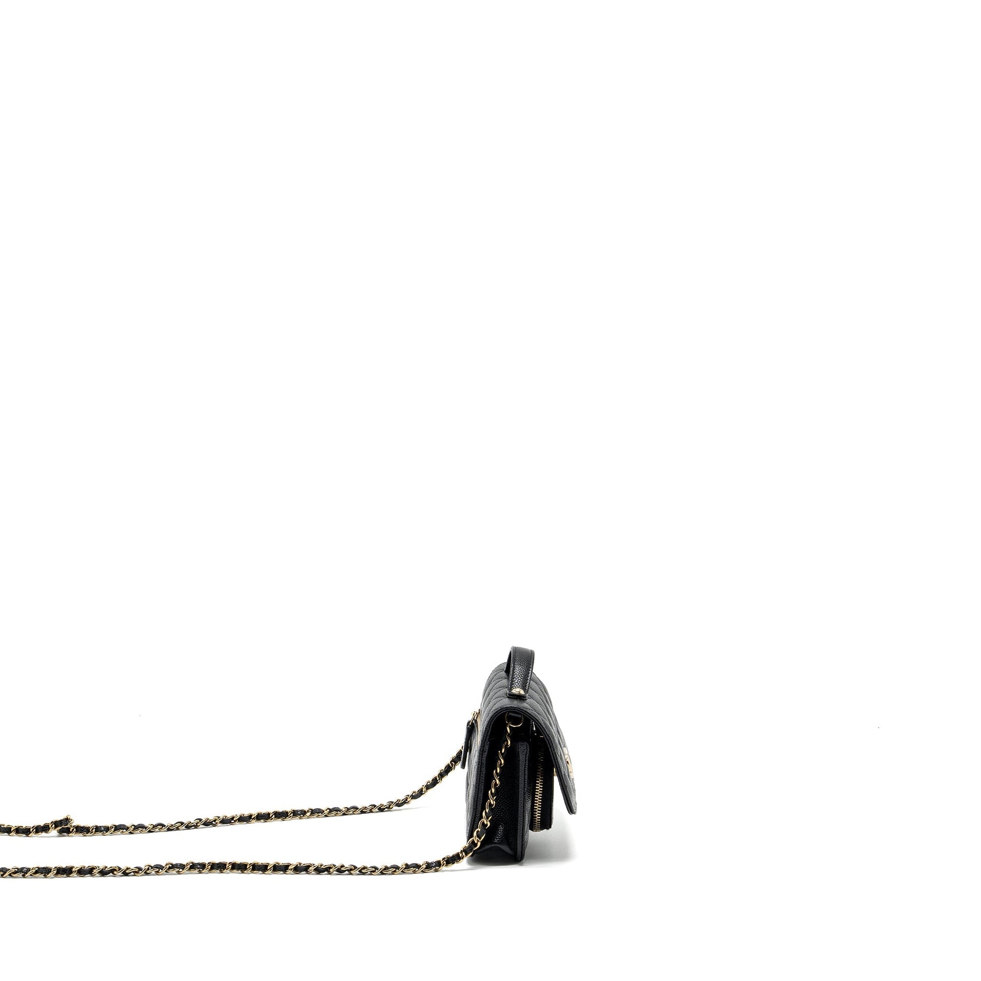 Chanel business affinity flap caviar LGHW microchip Black Shoulder Bag