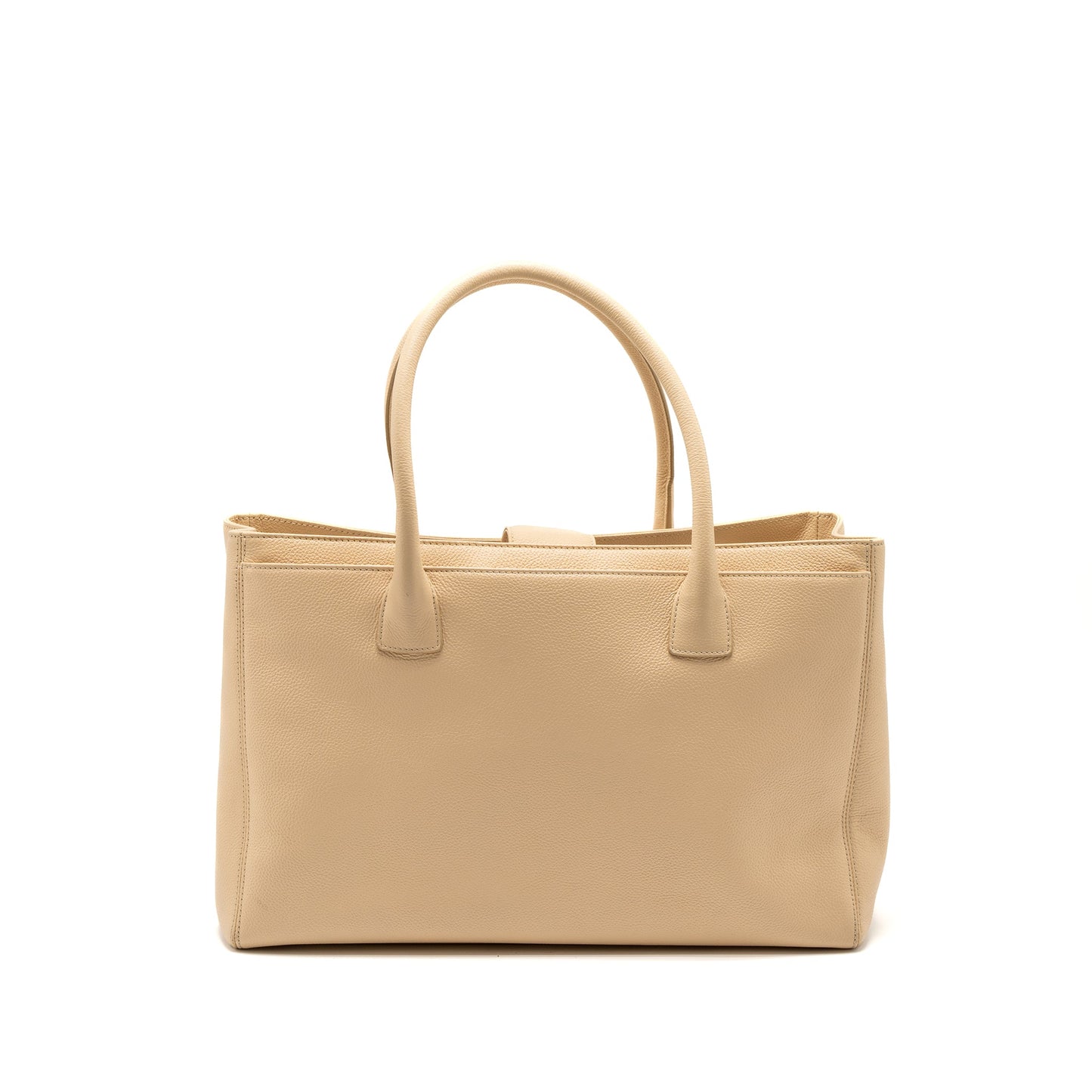 Chanel Cerf Grained Calfskin GHW Beige Tote Bag