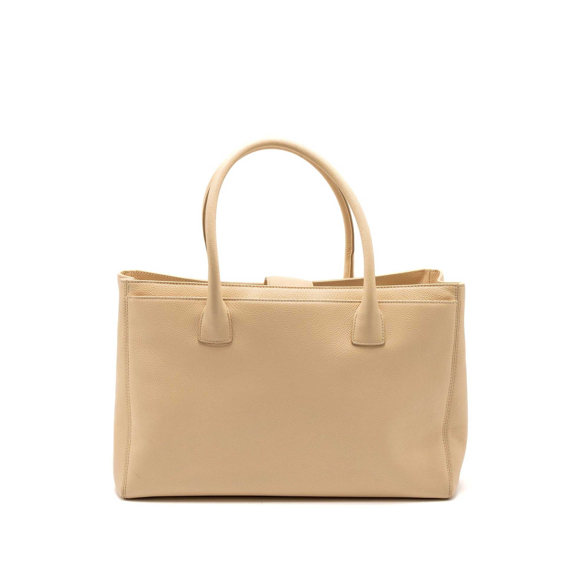 Chanel Cerf Grained Calfskin GHW Beige Tote Bag