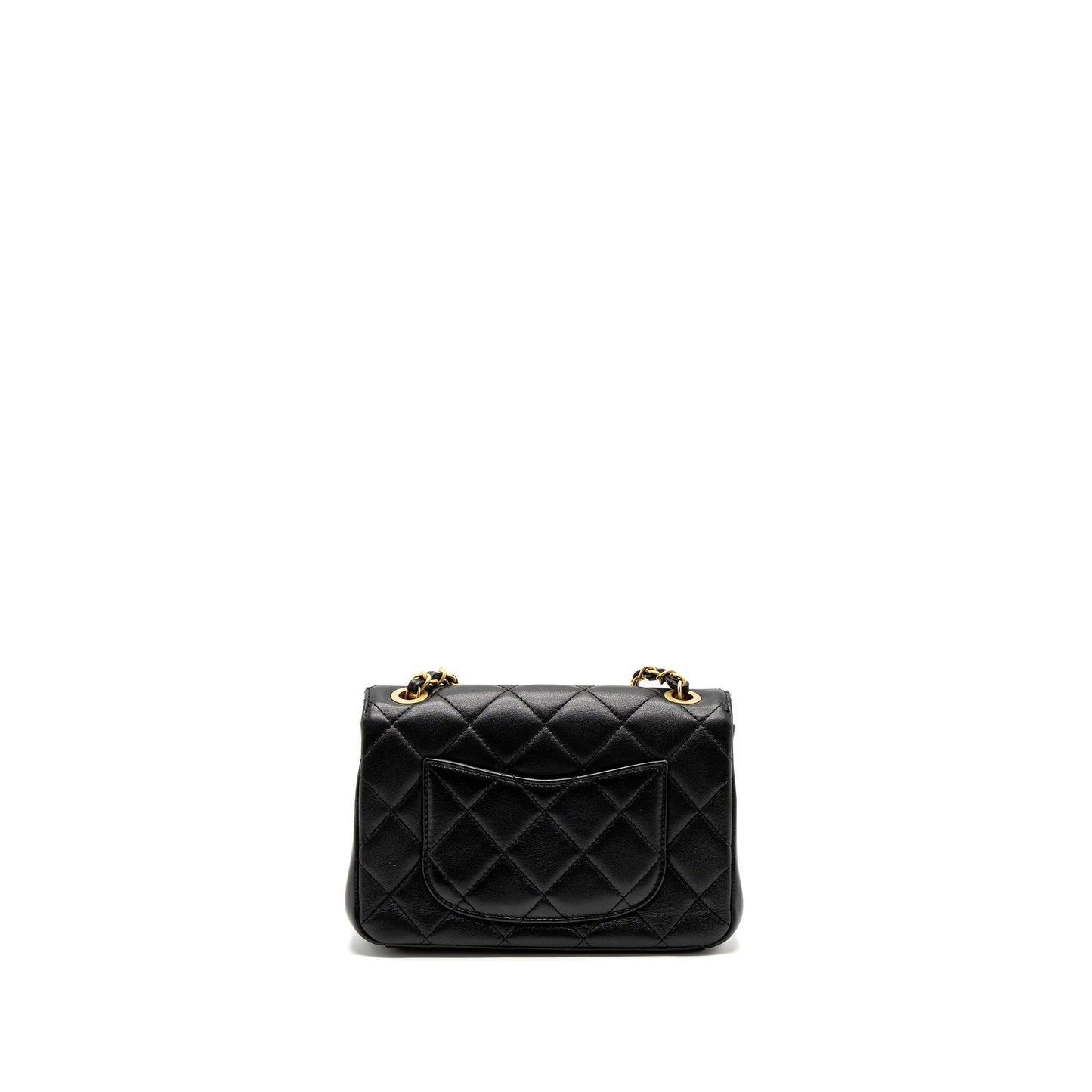 Chanel limited edition quilted flap lambskin GHW Black Shoulder Bag