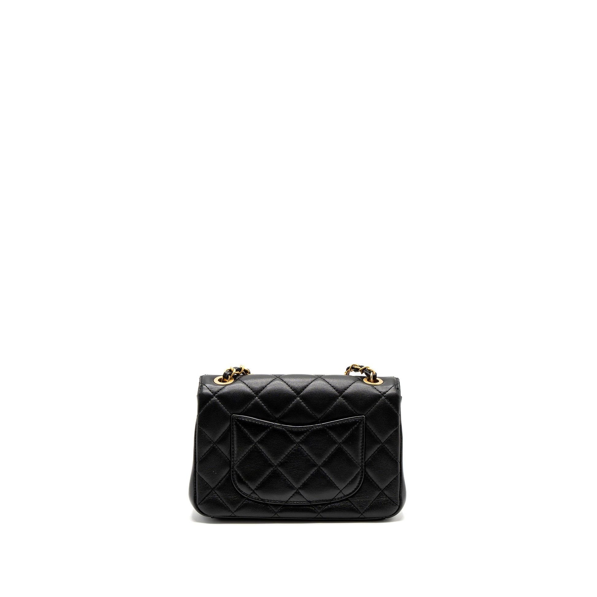 Chanel limited edition quilted flap lambskin GHW Black Shoulder Bag