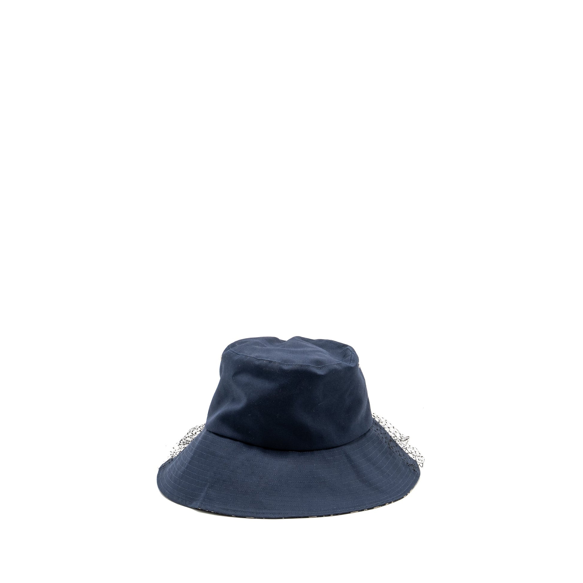 Dior Size Teddy D Brim Hat With Veil Blue Bucket Bucket Bag