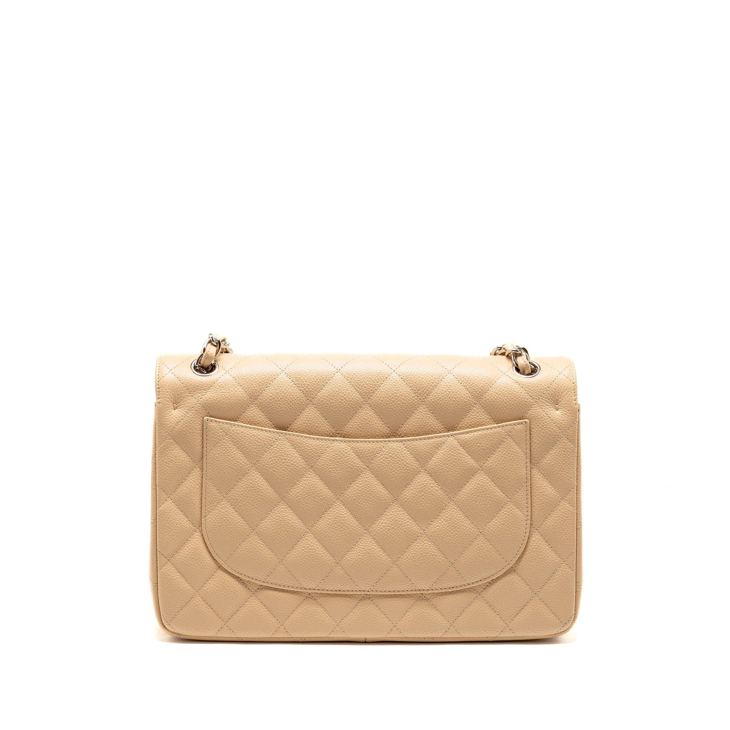 Chanel Jumbo Classic Double Flap Caviar SHW Beige Shoulder Bag